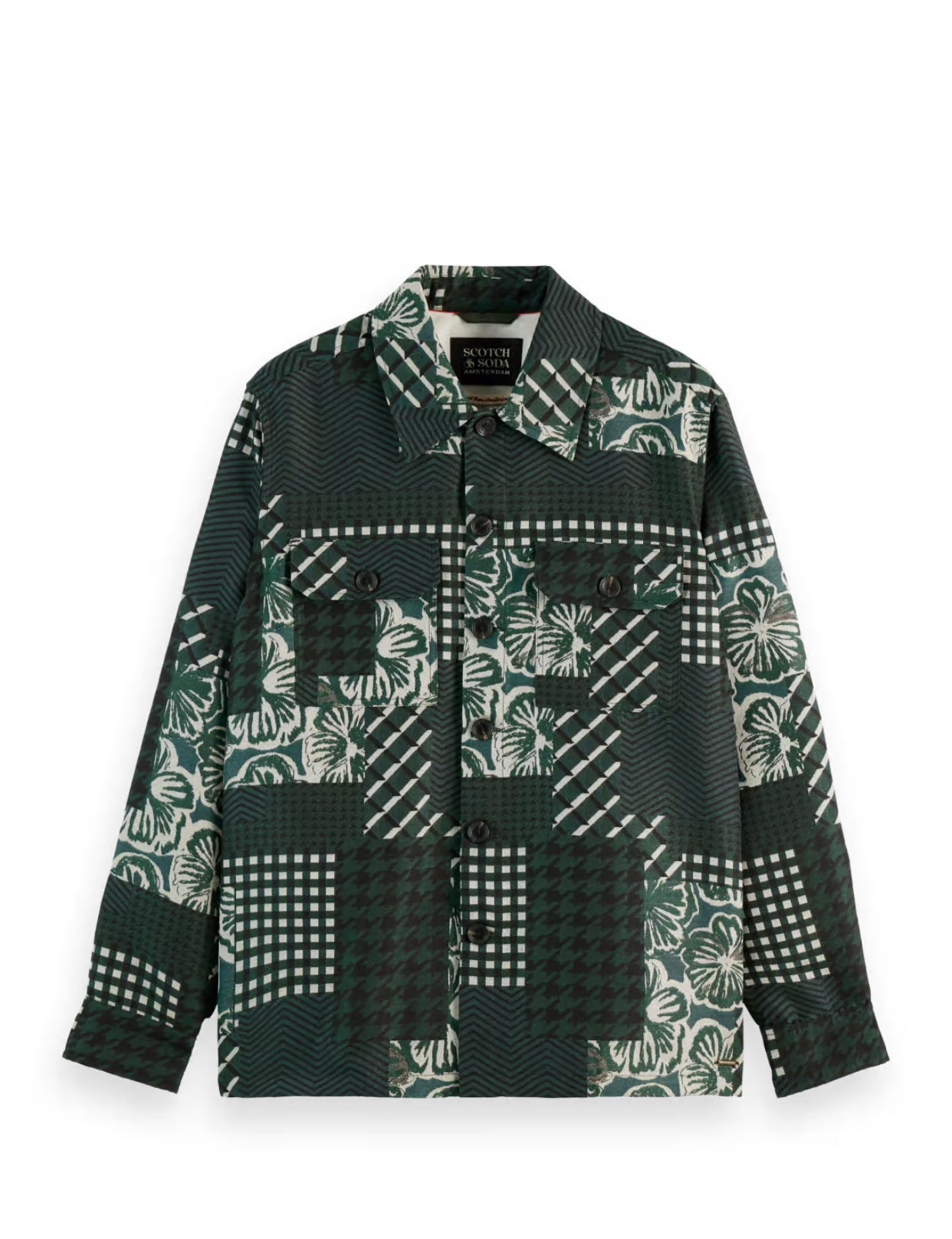 Scotch & Soda Patchwork Jacquard Overshirt