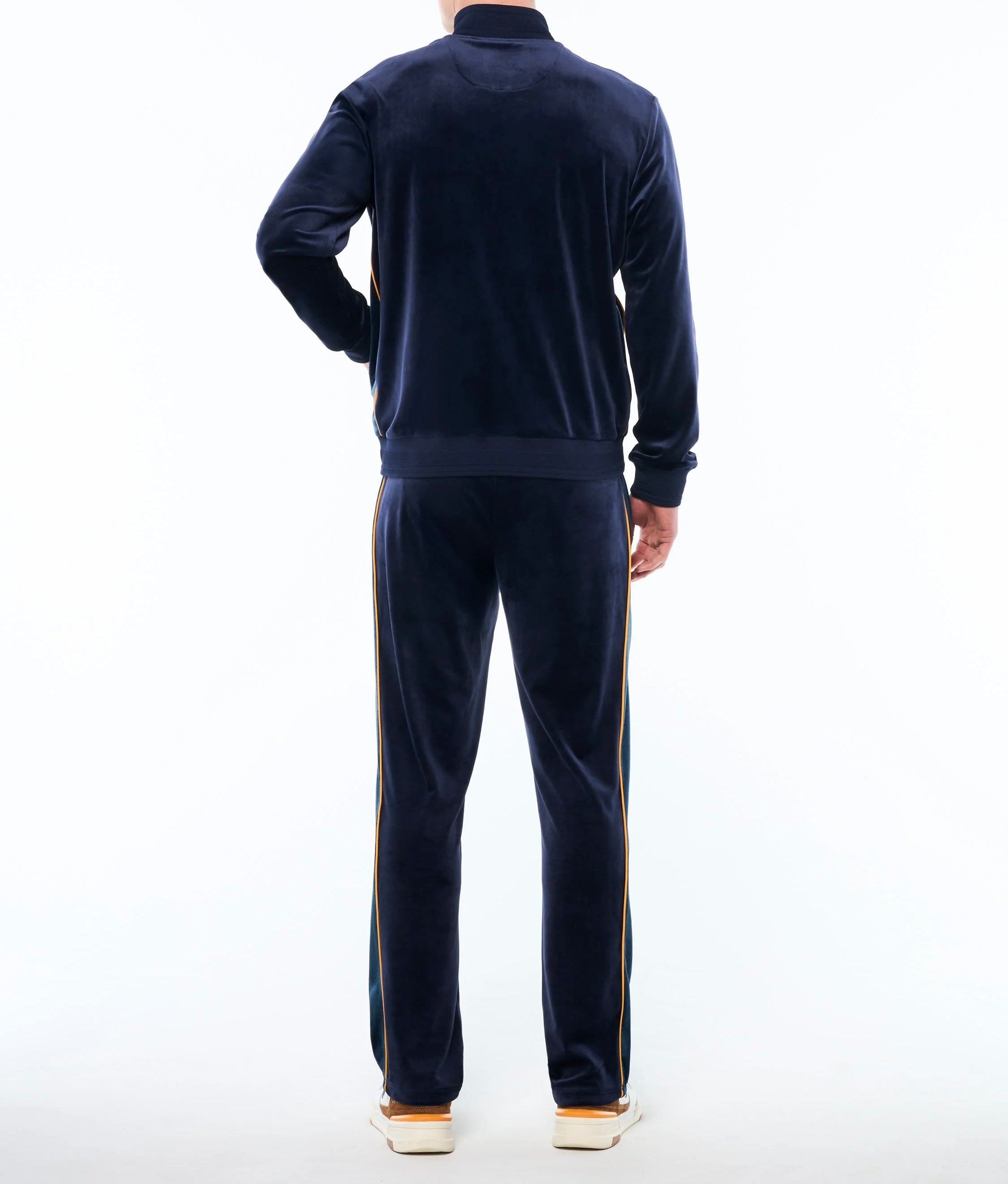 Sergio Tacchini Forato Velour Track Sweatsuit - Blue Jeans