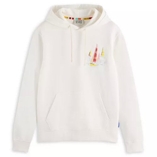 Scotch & Soda Front Back Artwork Pullover Hoodie