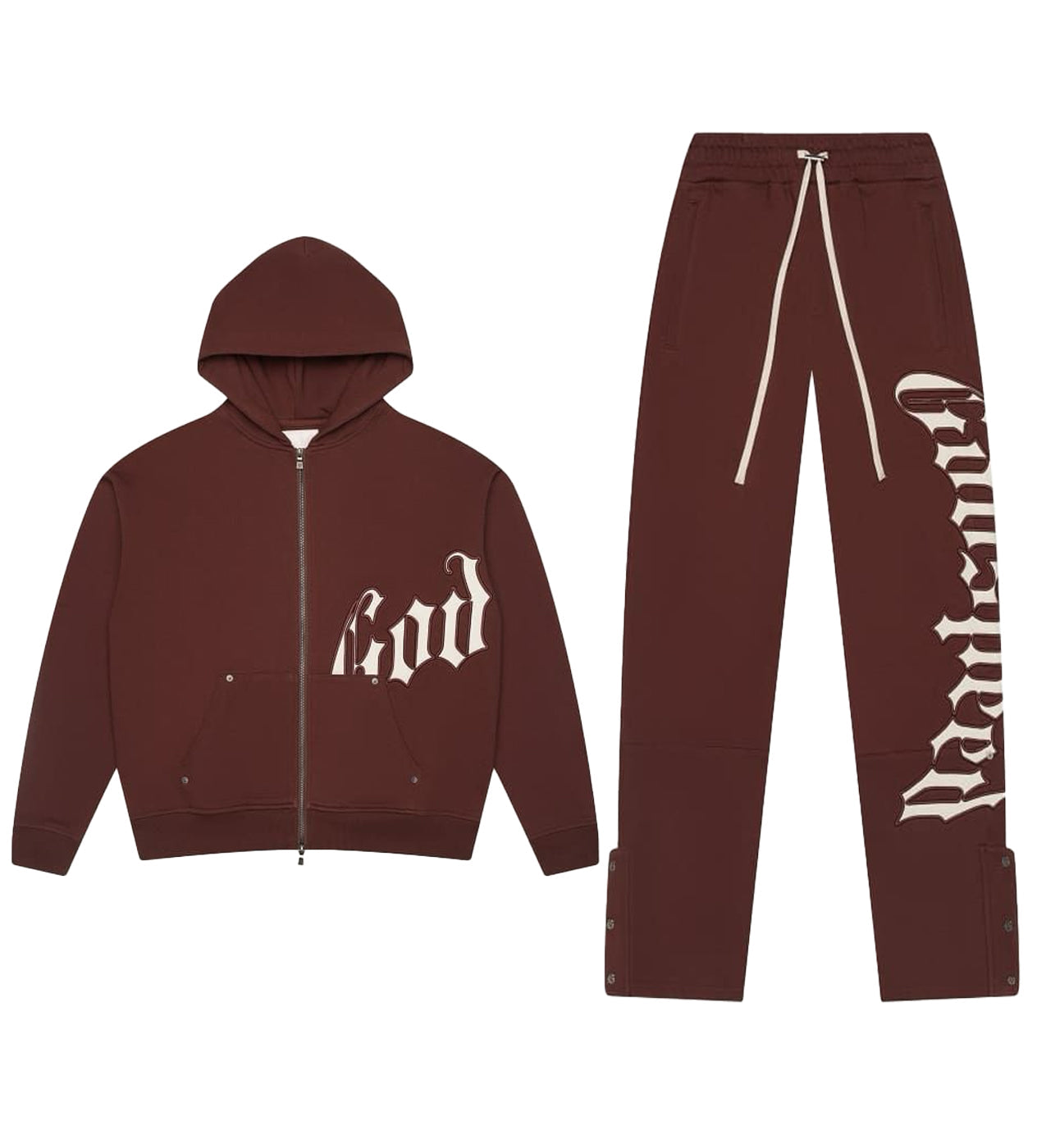 Godspeed OG Logo Sweatsuit V2 (Brown/White)