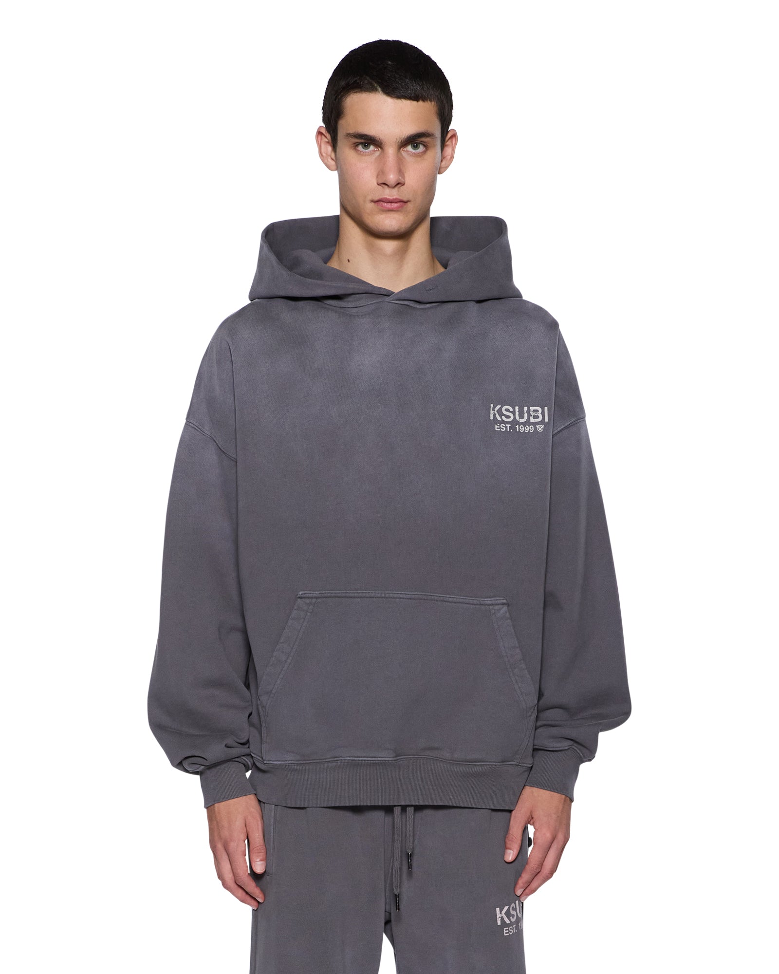 Ksubi State Ekcess Hoodie Charcoal Fade