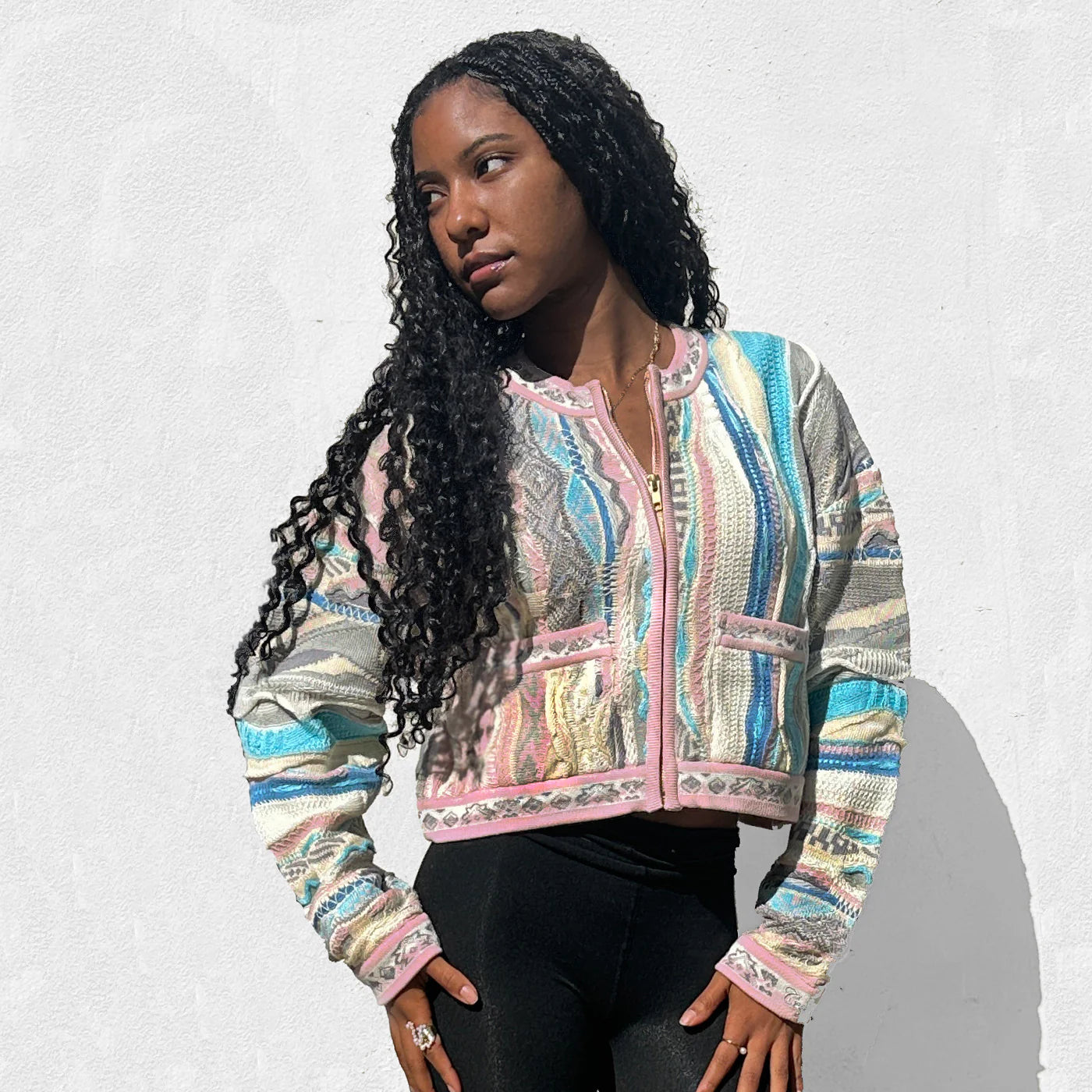 Coogi New - COOGI Rosewater Women's Zip Cardigan