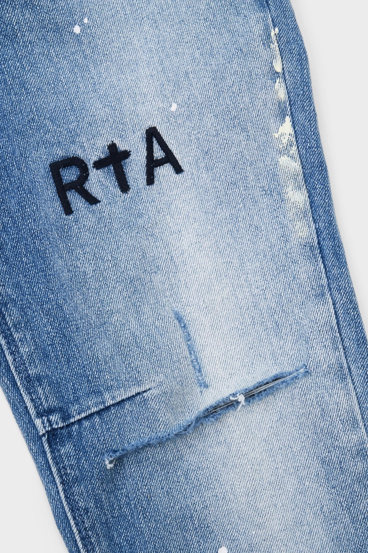 RTA Clayton Skinny Jean | Distressed White Paint