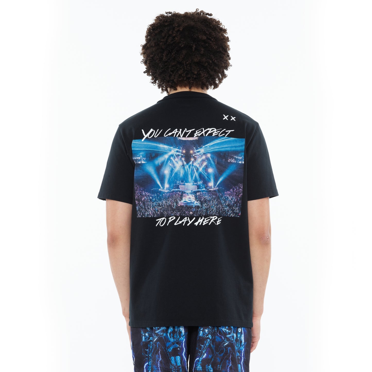 Cult Of Individuality Heavyweight Short Sleeve Crew Neck Tee "Play Here" in Black