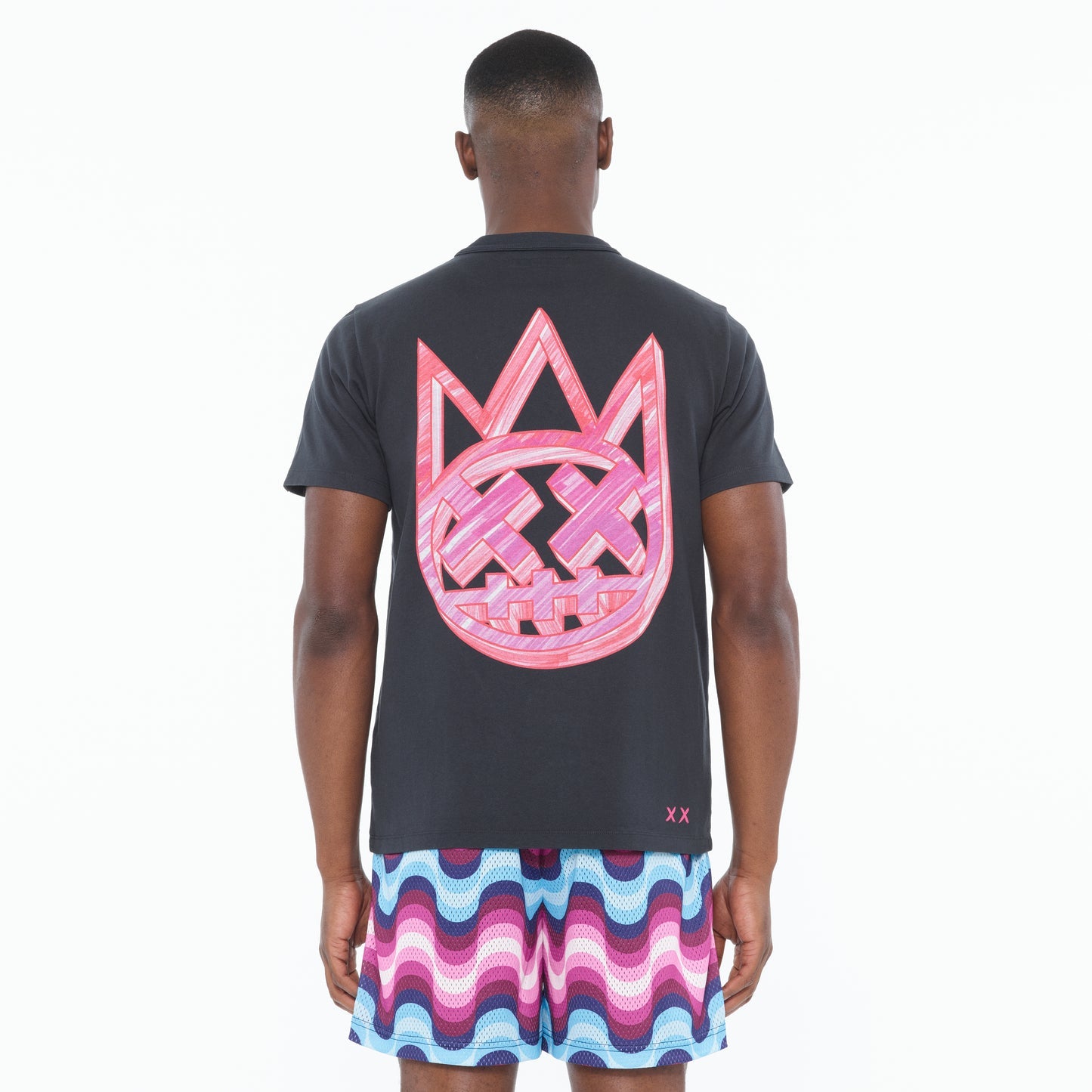 Cult Of Individuality Heavyweight Short Sleeve Crew Neck Tee "Marker Logo" in Steel