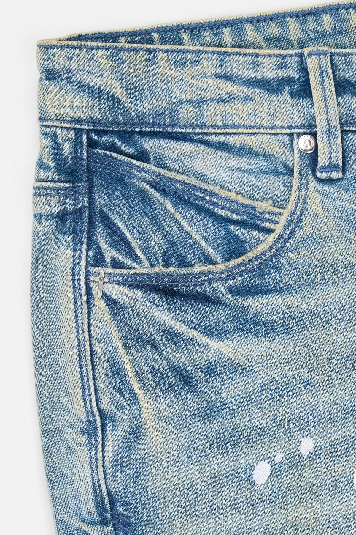 RTA Clayton Skinny Jean | Splattered Indigo Dusk