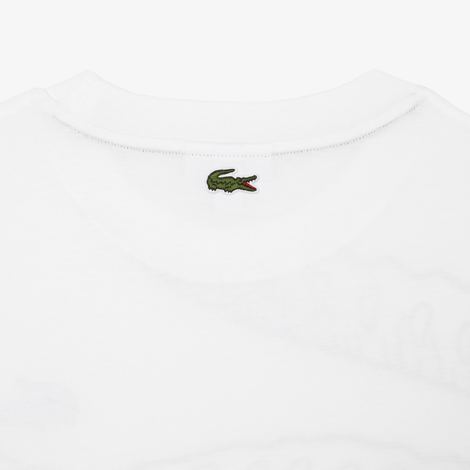 Lacoste Men’s Crew Neck Loose Fit Crocodile Print T-Shirt