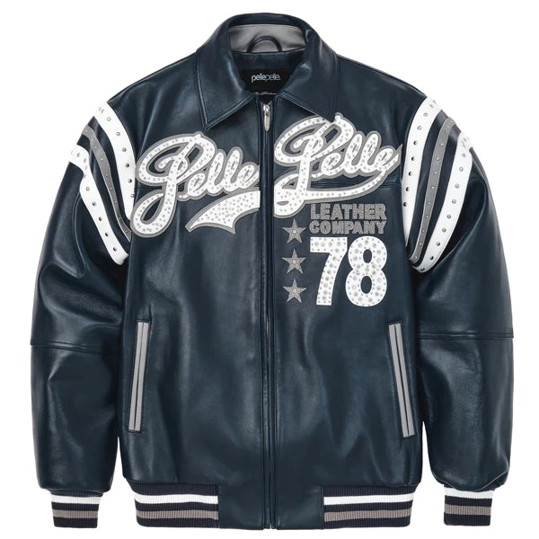 Pelle Pelle Encrusted Varsity Plush