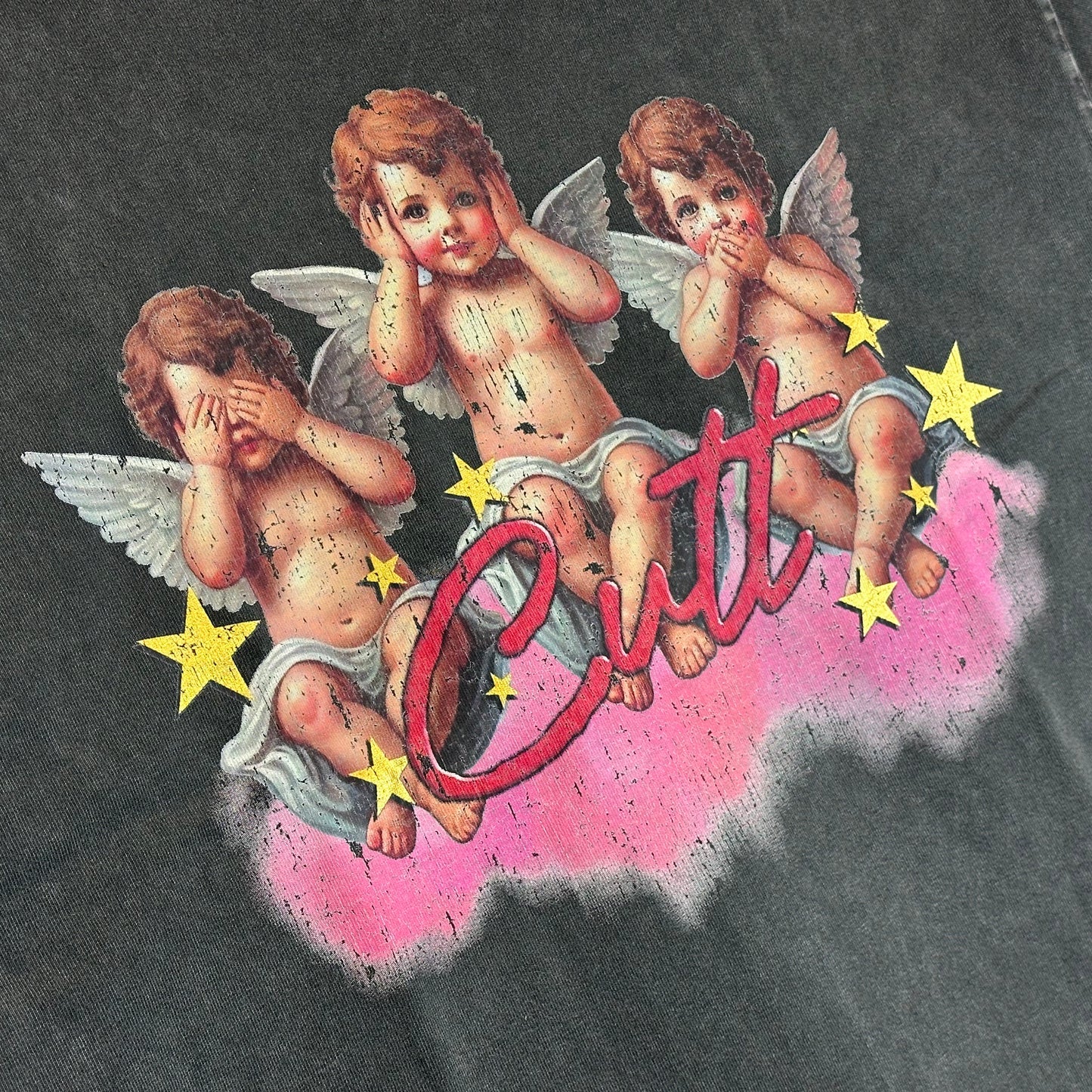 Cult Of Individuality Oversized Heavyweight Boxy Short Sleeve Crew Neck Tee "Cherubs"