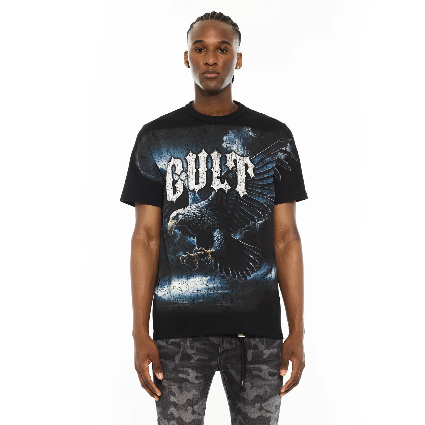 Cult Of Individuality Heavyweight Short Sleeve Crew Neck Tee "Eagle"