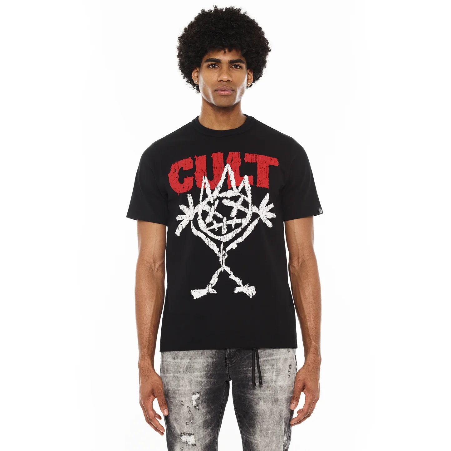 Cult Of Individuality Heavyweight Short Sleeve Crew Neck Tee "Illusion"