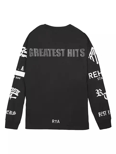 Rta Long Sleeve Tee | Black Greatest Hits