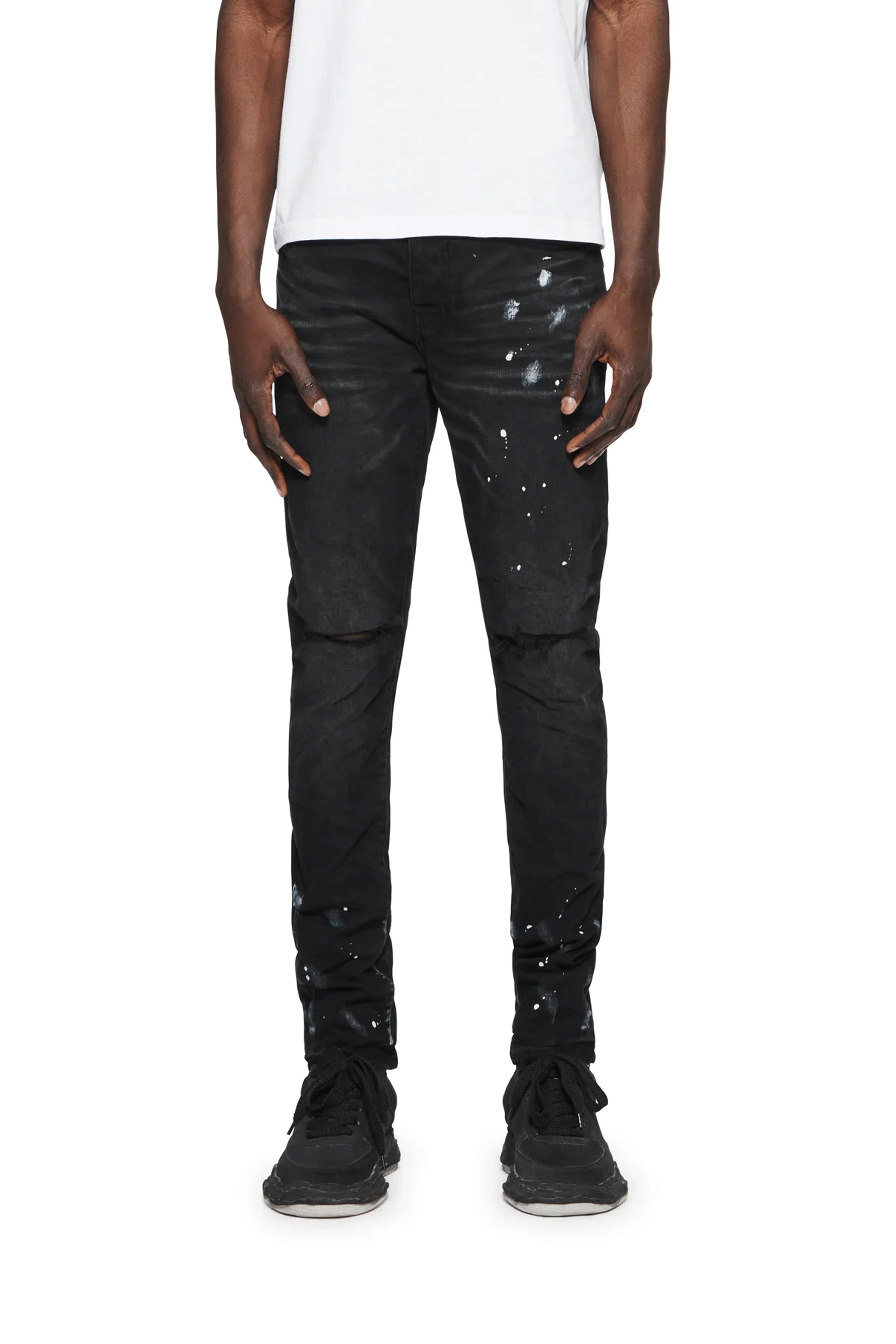Purple Brand P001 Black Resin Knee Slit