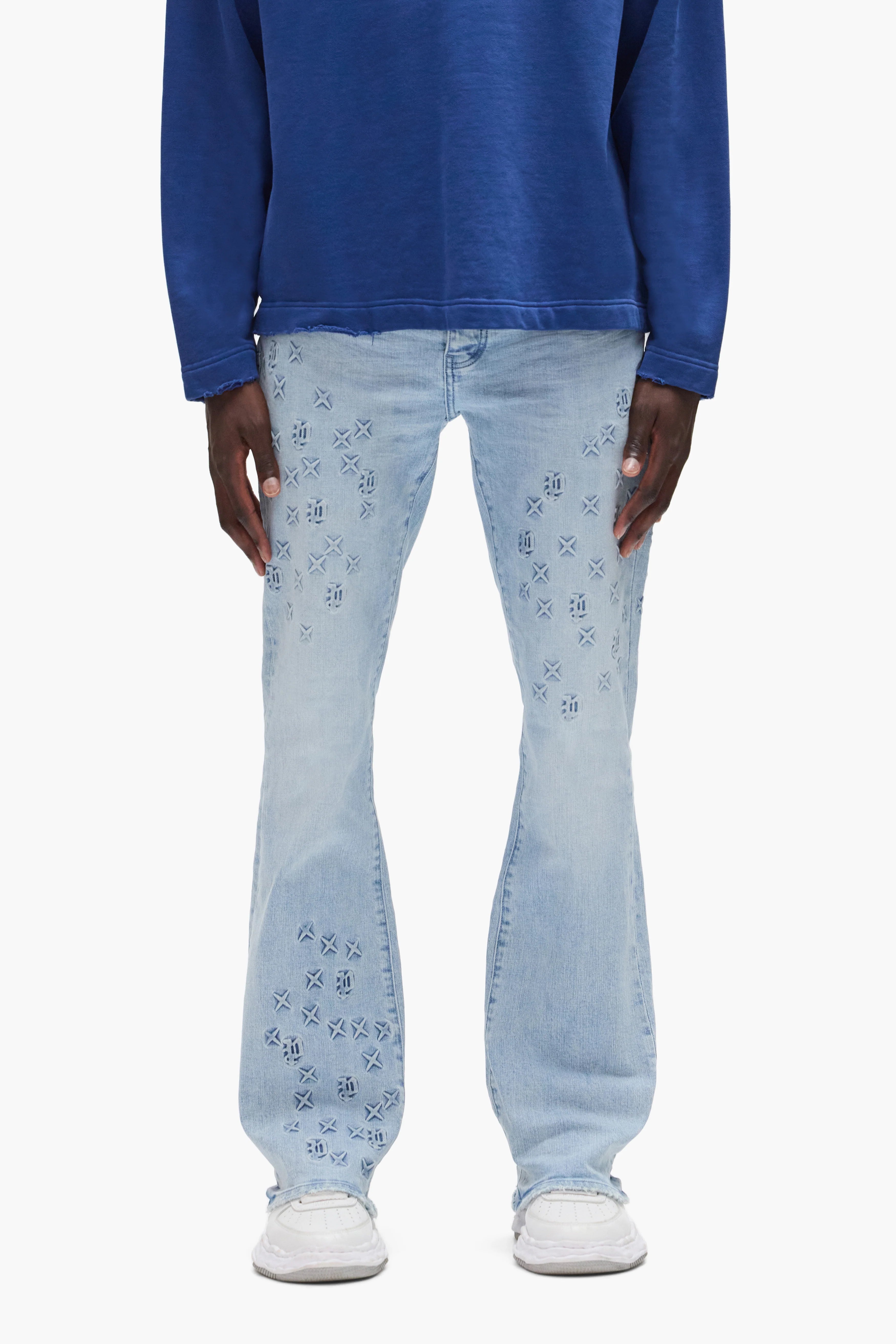 Purple Brand P004 Monogram Embossed Jeans