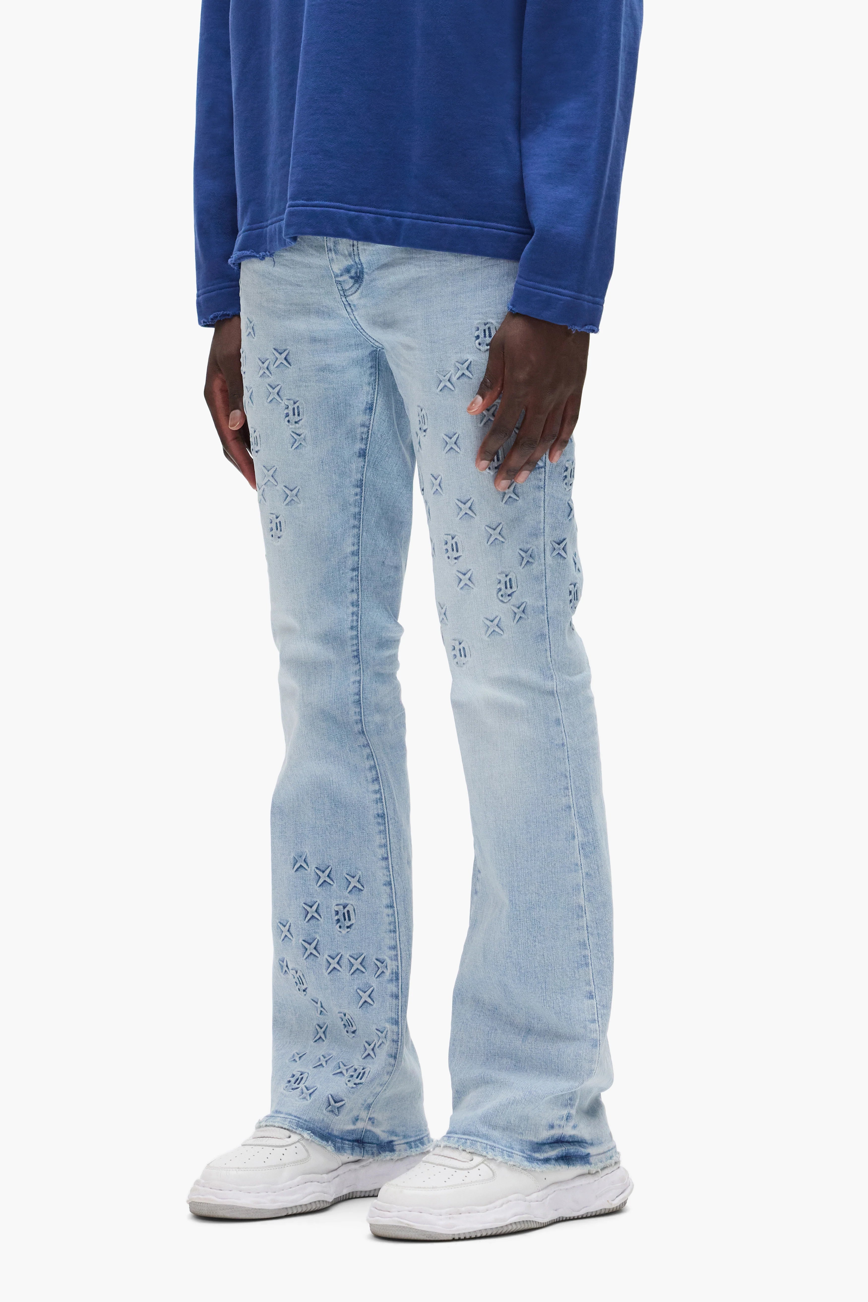 Purple Brand P004 Monogram Embossed Jeans