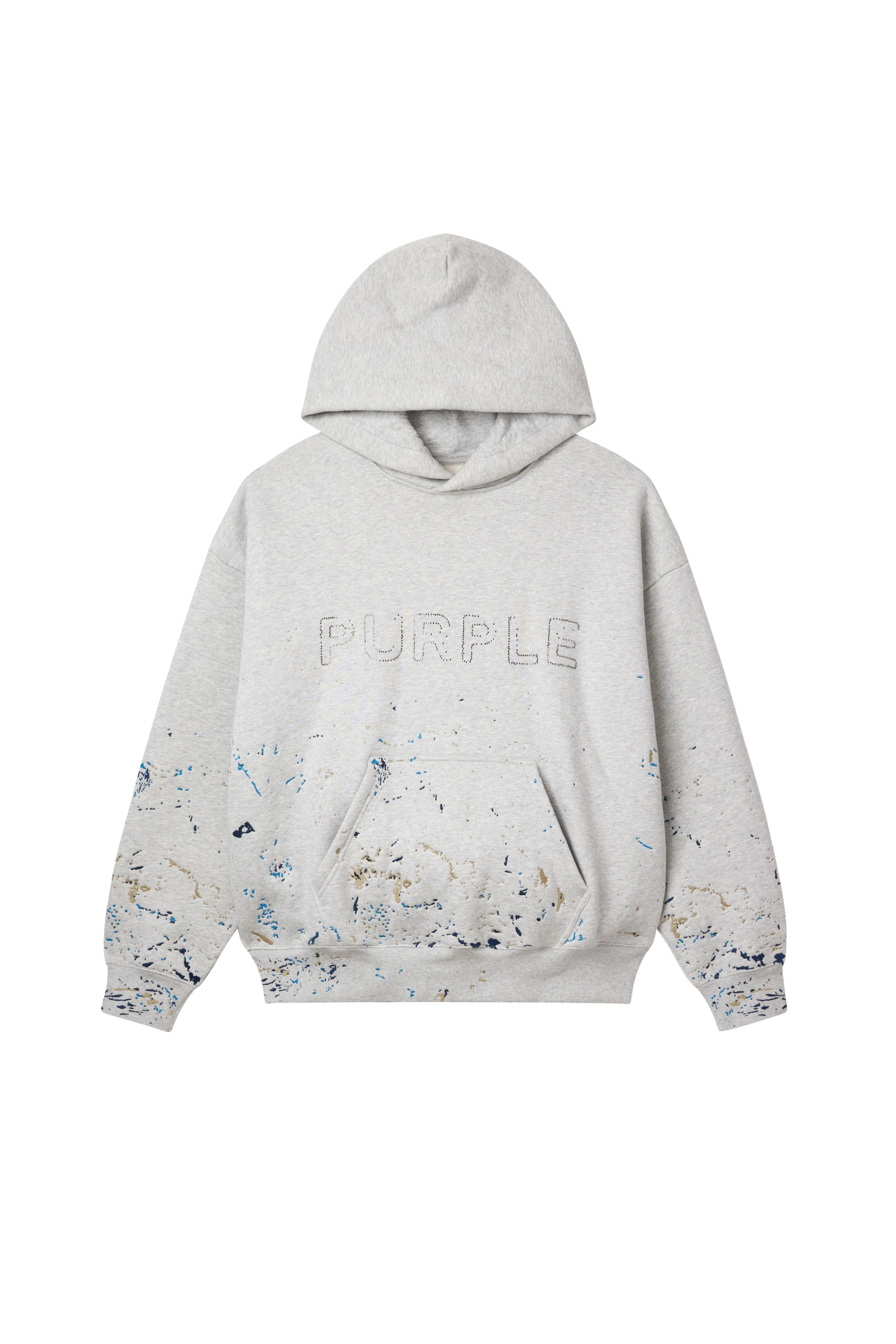 Purple Brand Studded Gothic Camo Hoodie