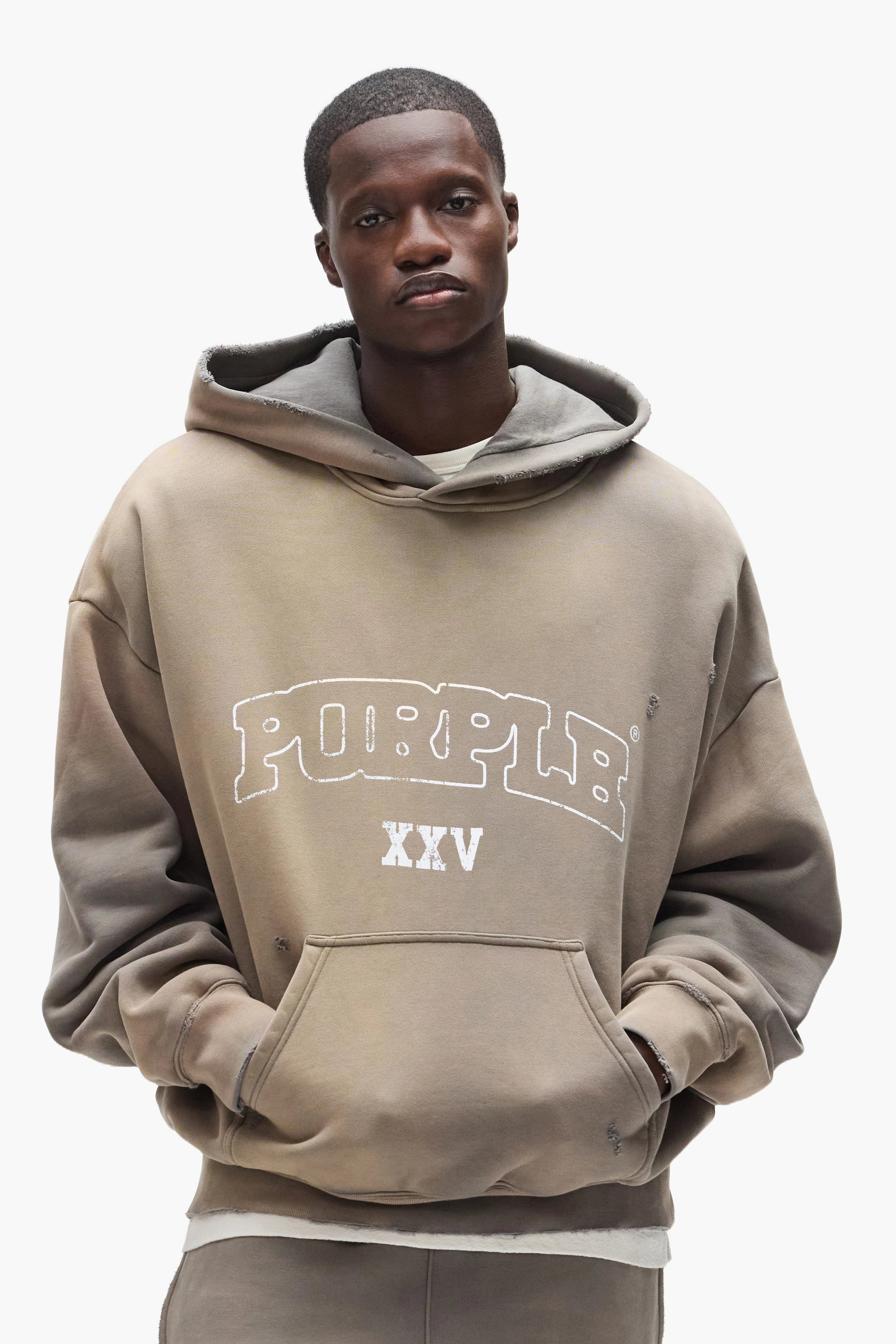 Purple Brand Slab Outline Hoodie