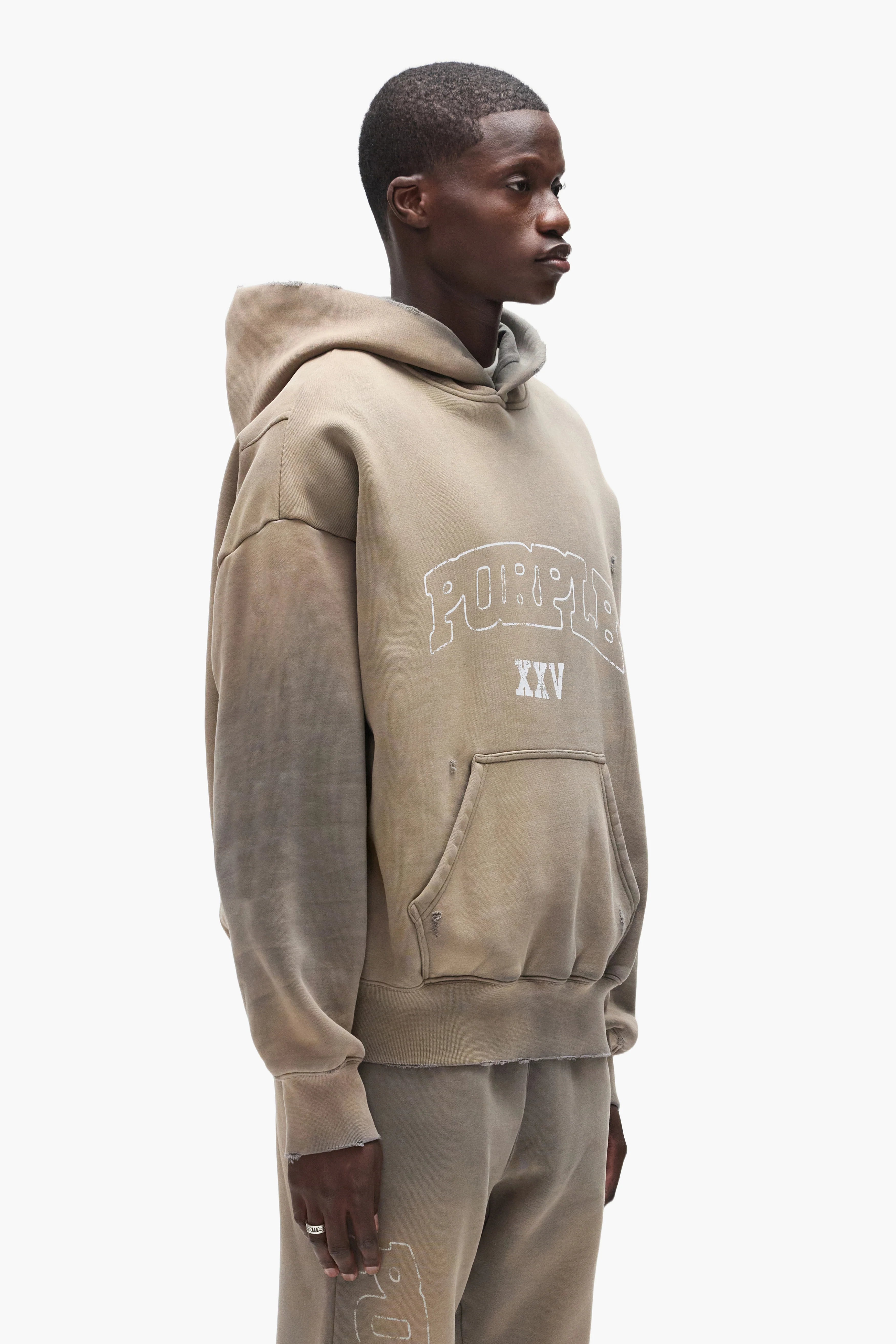 Purple Brand Slab Outline Hoodie