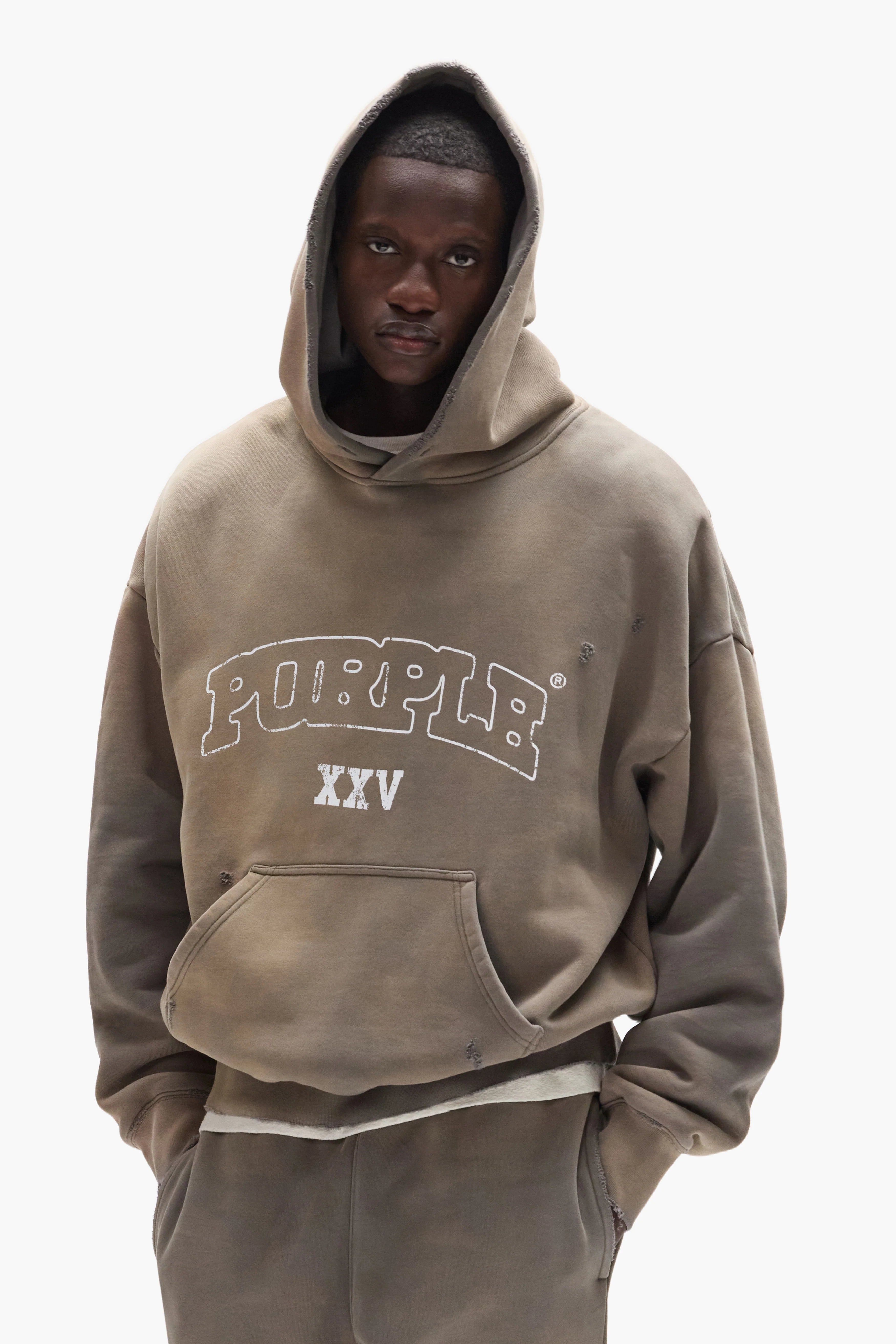 Purple Brand Slab Outline Hoodie