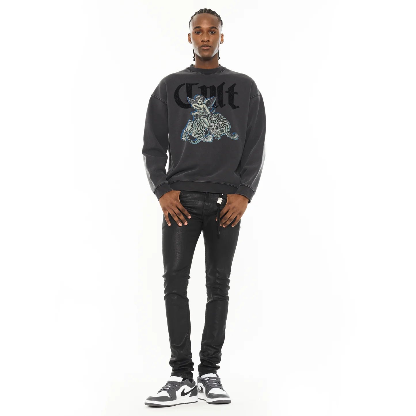 Cult Of Individuality Punk Super Skinny 601 Jeans in Black Coated