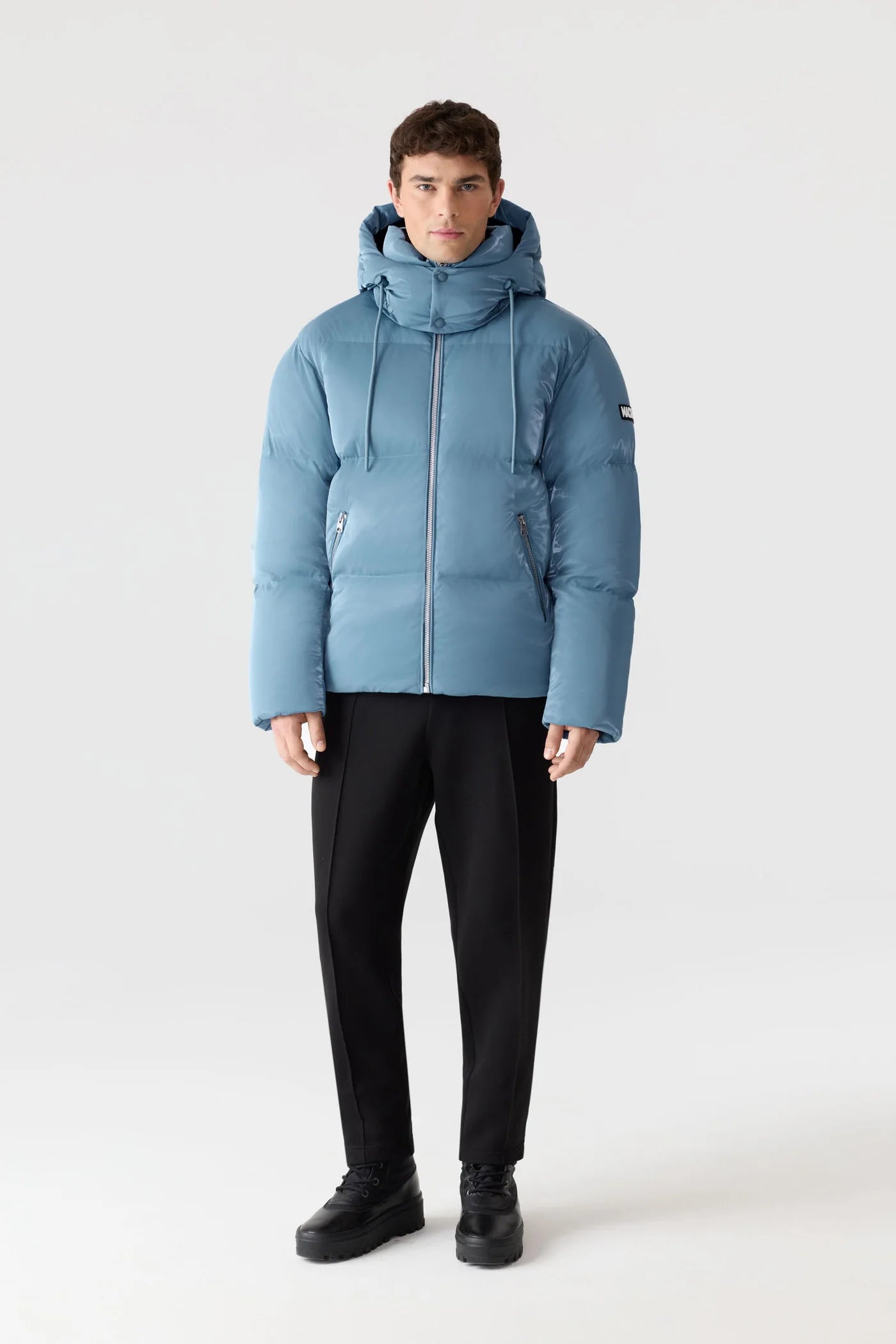 Mackage KENT-GLO High-Gloss Hooded Down Jacket