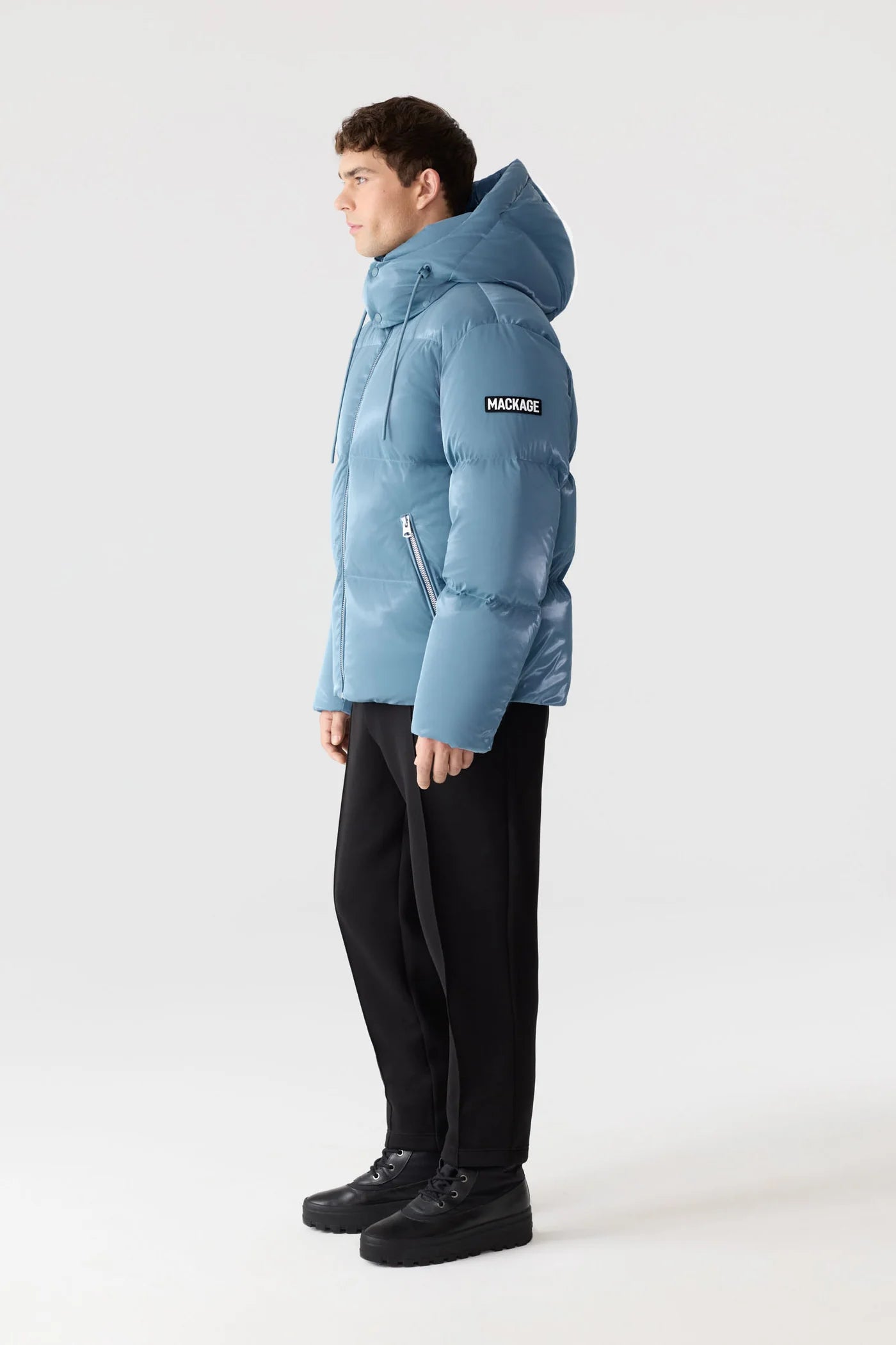 Mackage KENT-GLO High-Gloss Hooded Down Jacket