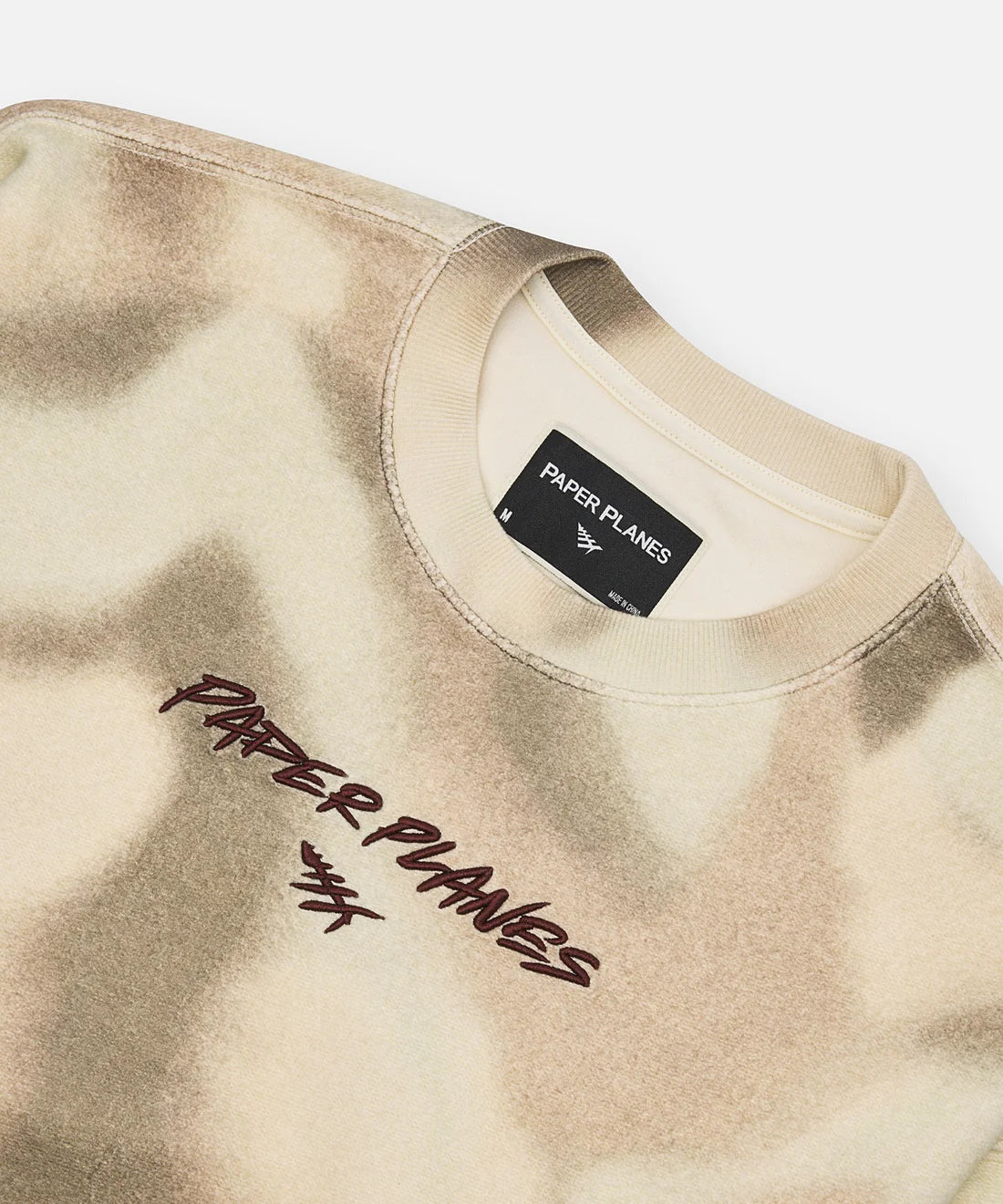 Paper Planes Airbrushed Camo Crewneck
