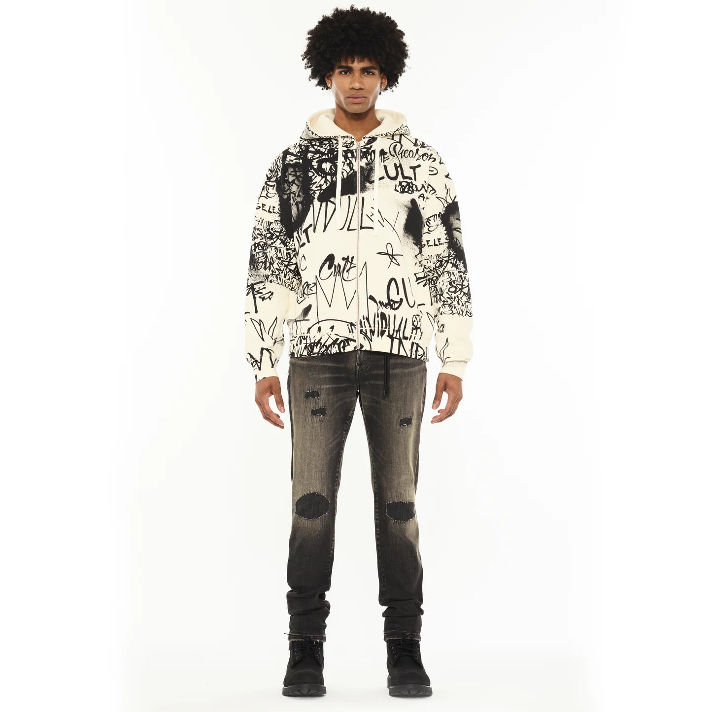 Cult Of Individuality Zip Novelty Hoodie
