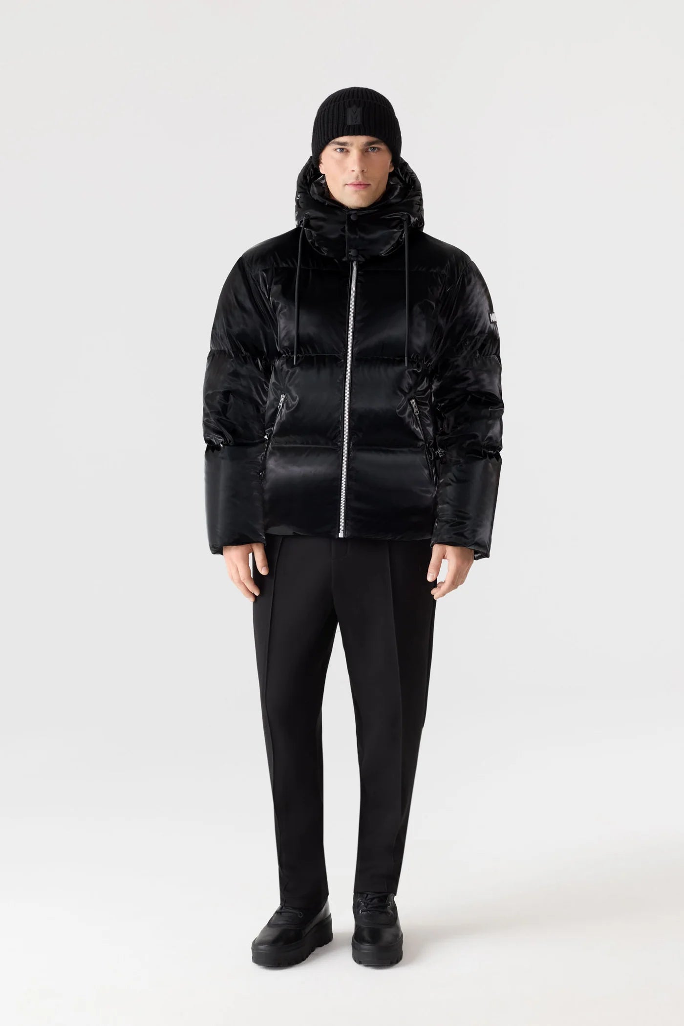 Mackage KENT-GLO High-Gloss Hooded Down Jacket