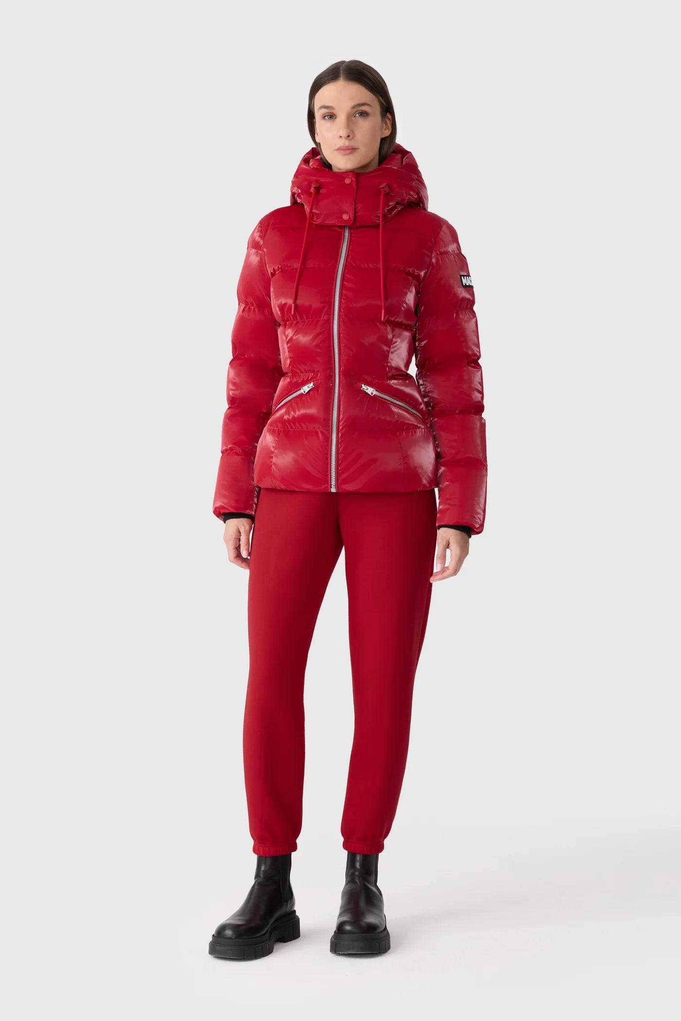 Mackage MADALYN-GLO High-Gloss Down Jacket With Removable Hood