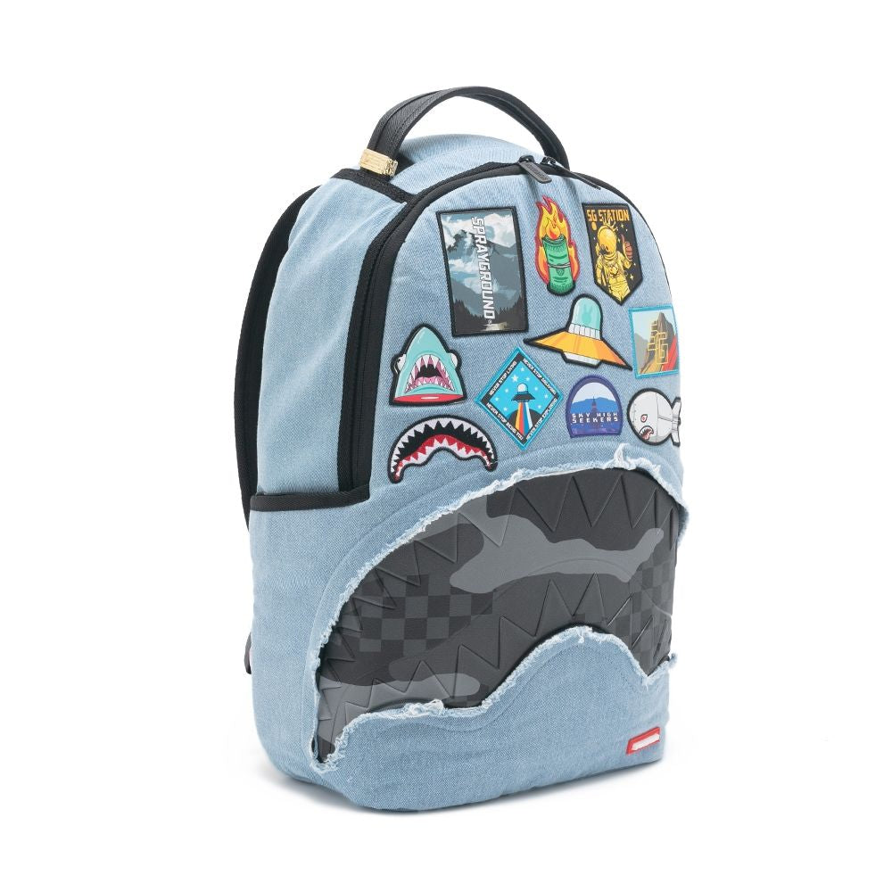 Sprayground Denim Tear 3AM Patches DLXSV Backpack