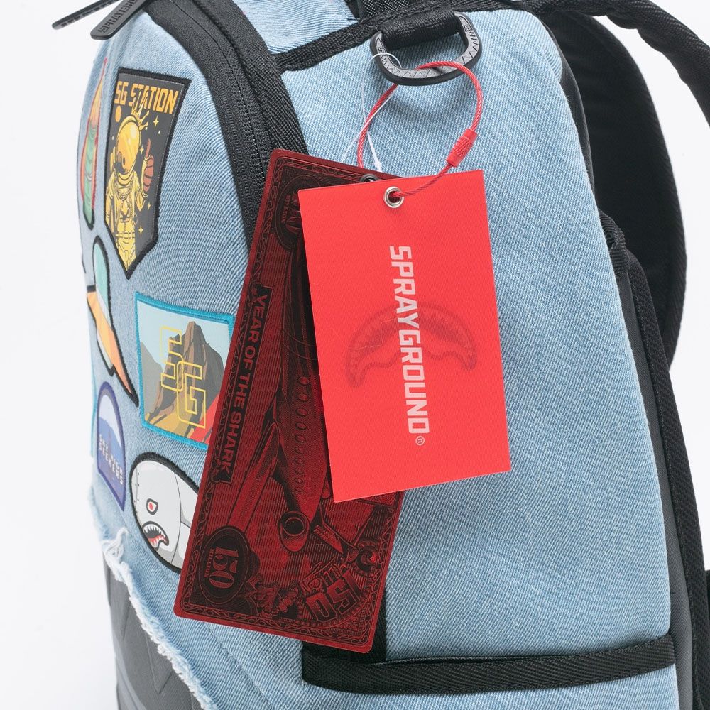 Sprayground Denim Tear 3AM Patches DLXSV Backpack