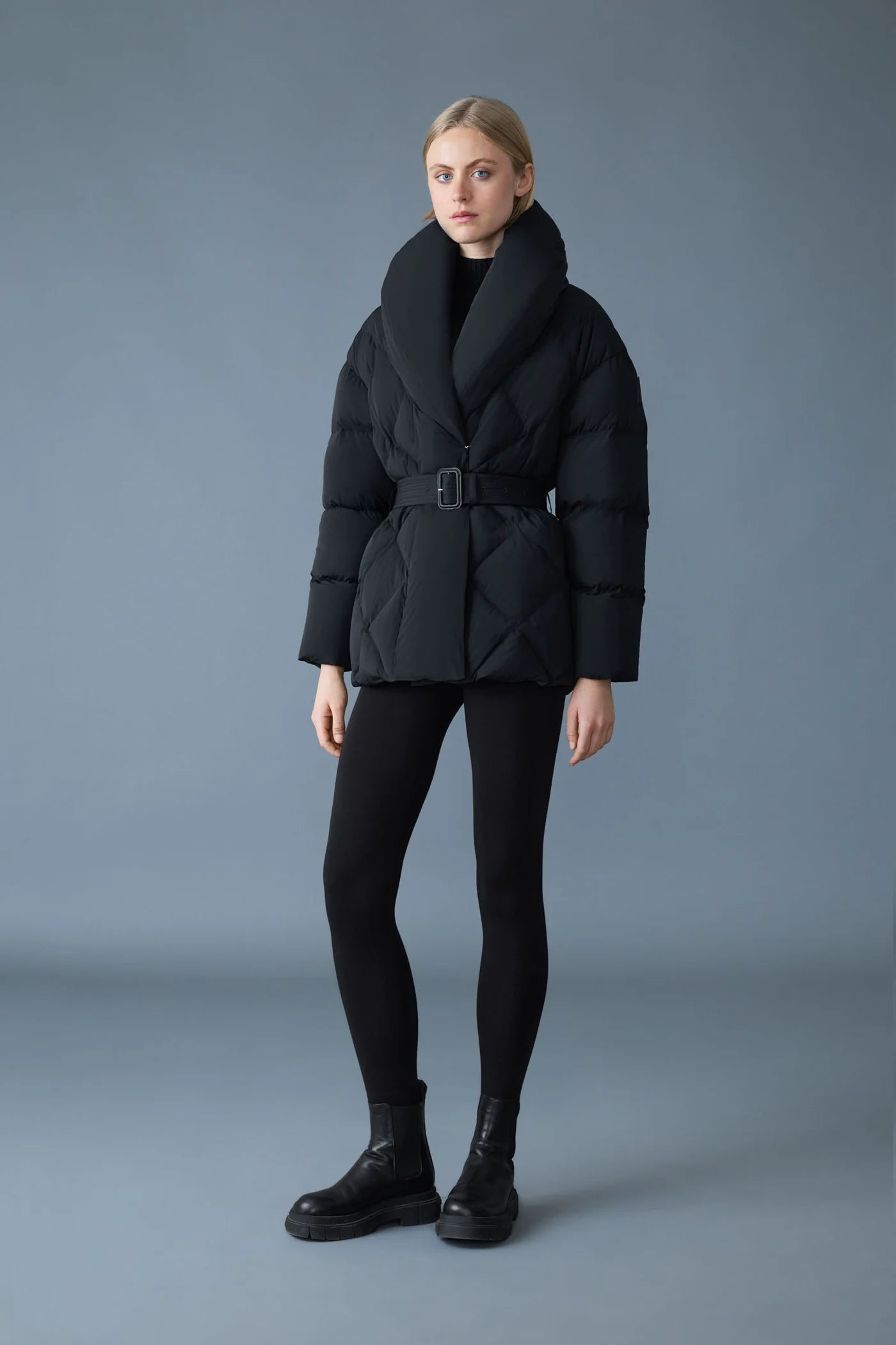 Mackage OLIVE-Z Down Belted Jacket With Shawl Collar