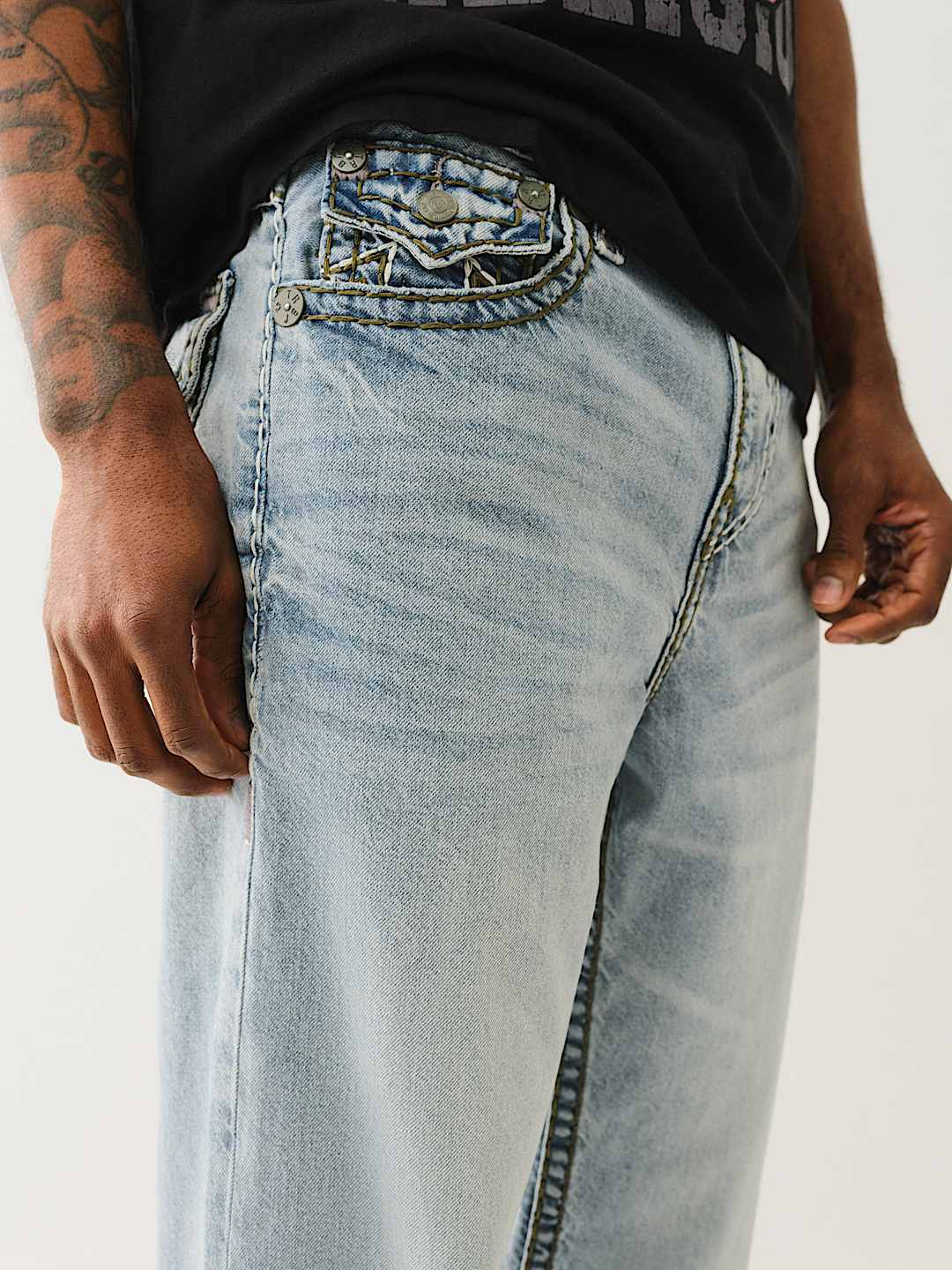 True Religion Vinny Quad Logo Super T Jeans