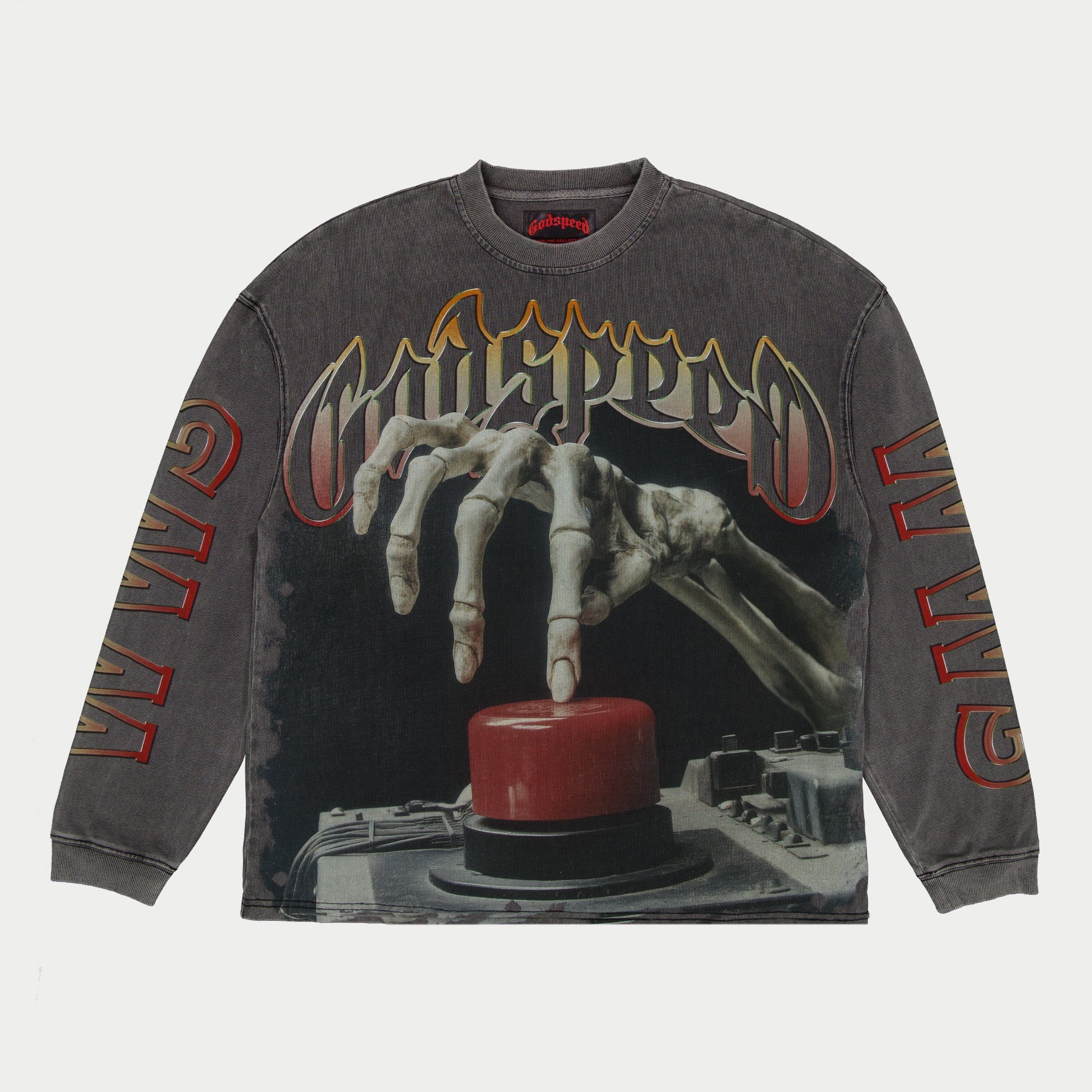 Godspeed Code Red Long Sleeve (Grey Wash)