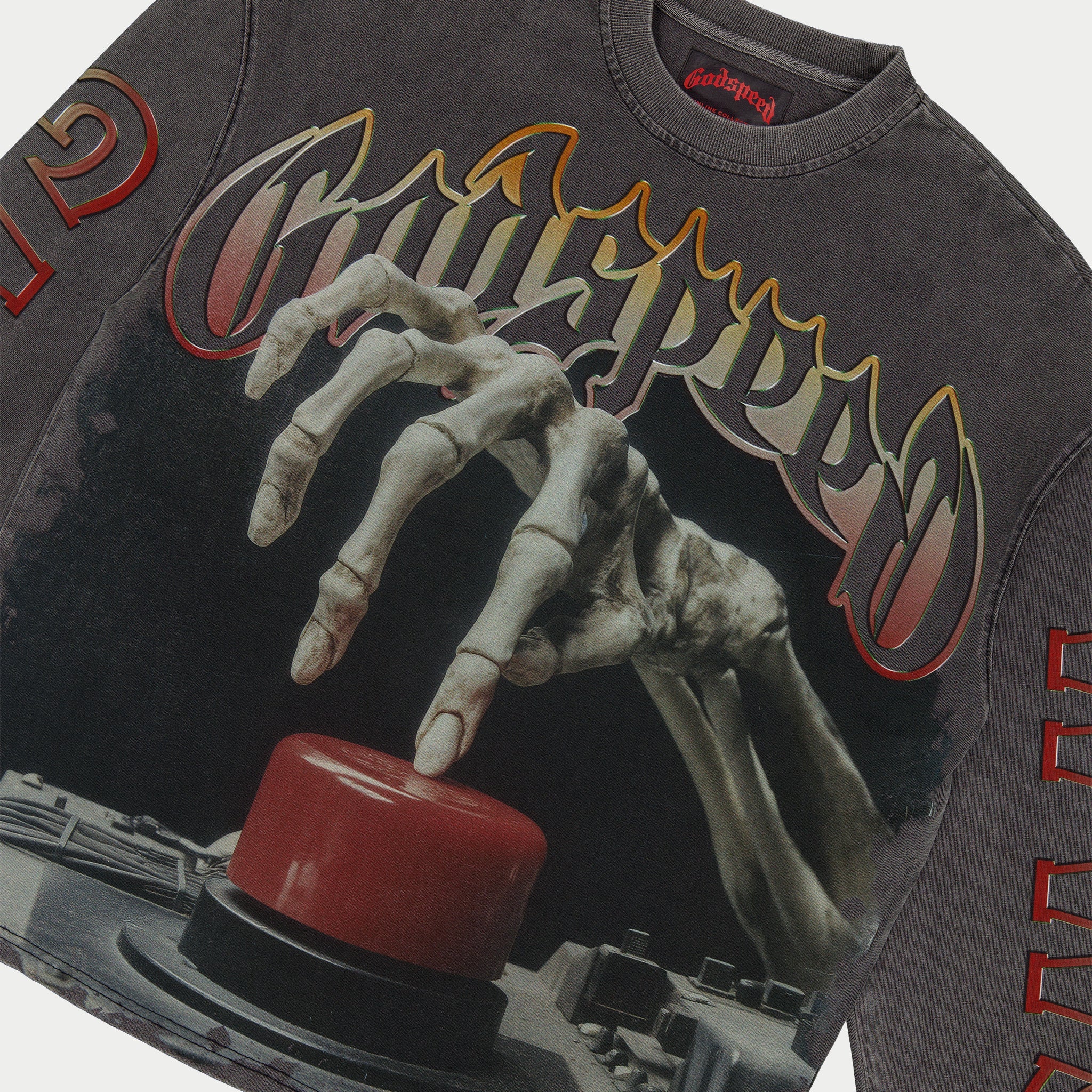 Godspeed Code Red Long Sleeve (Grey Wash)