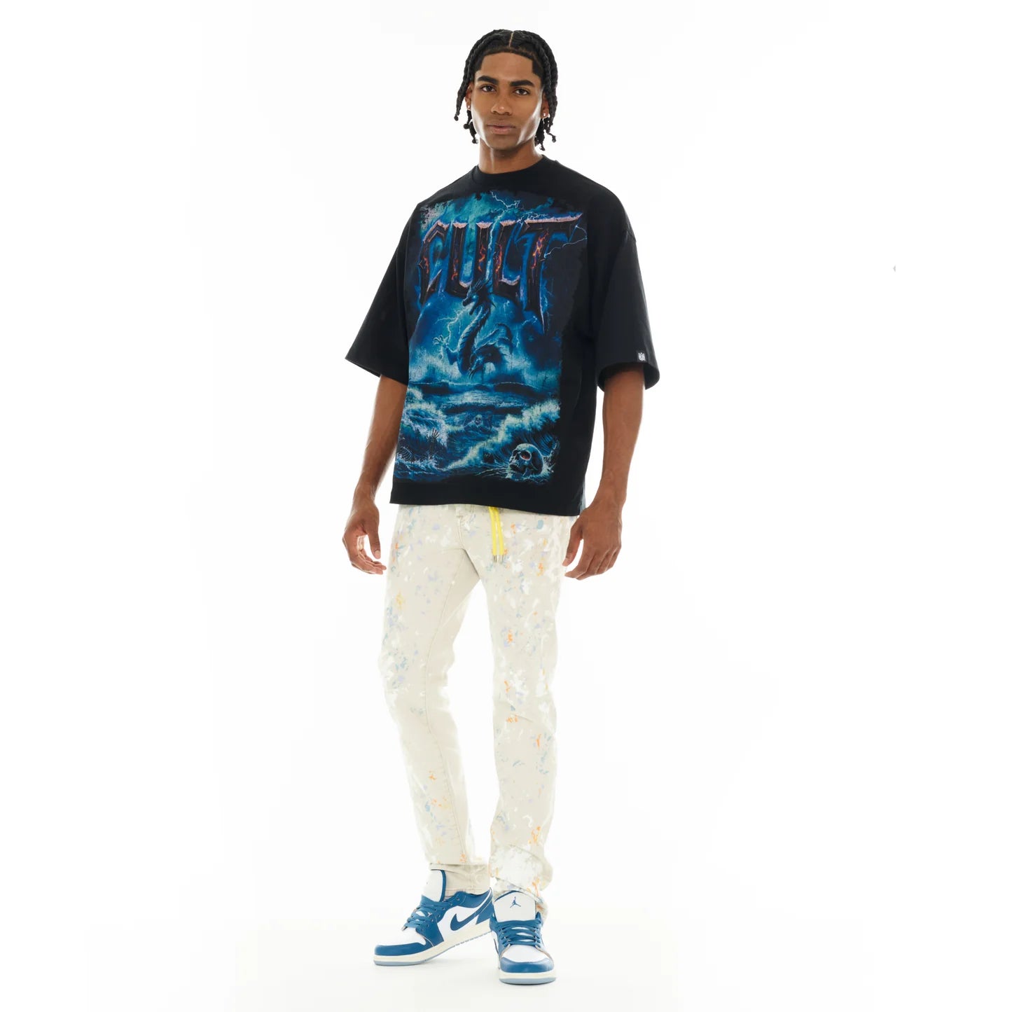 Cult Of Individuality Oversized Short Sleeve Crew Neck Tee "Sea OF Sorrow “