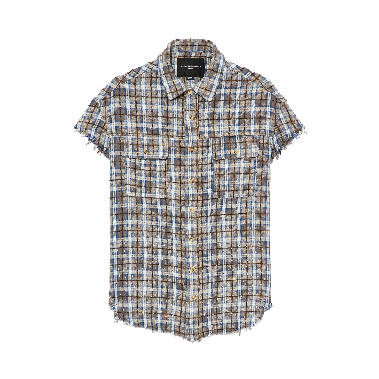 Cult OF Individuality Sleeveless Woven Shirt