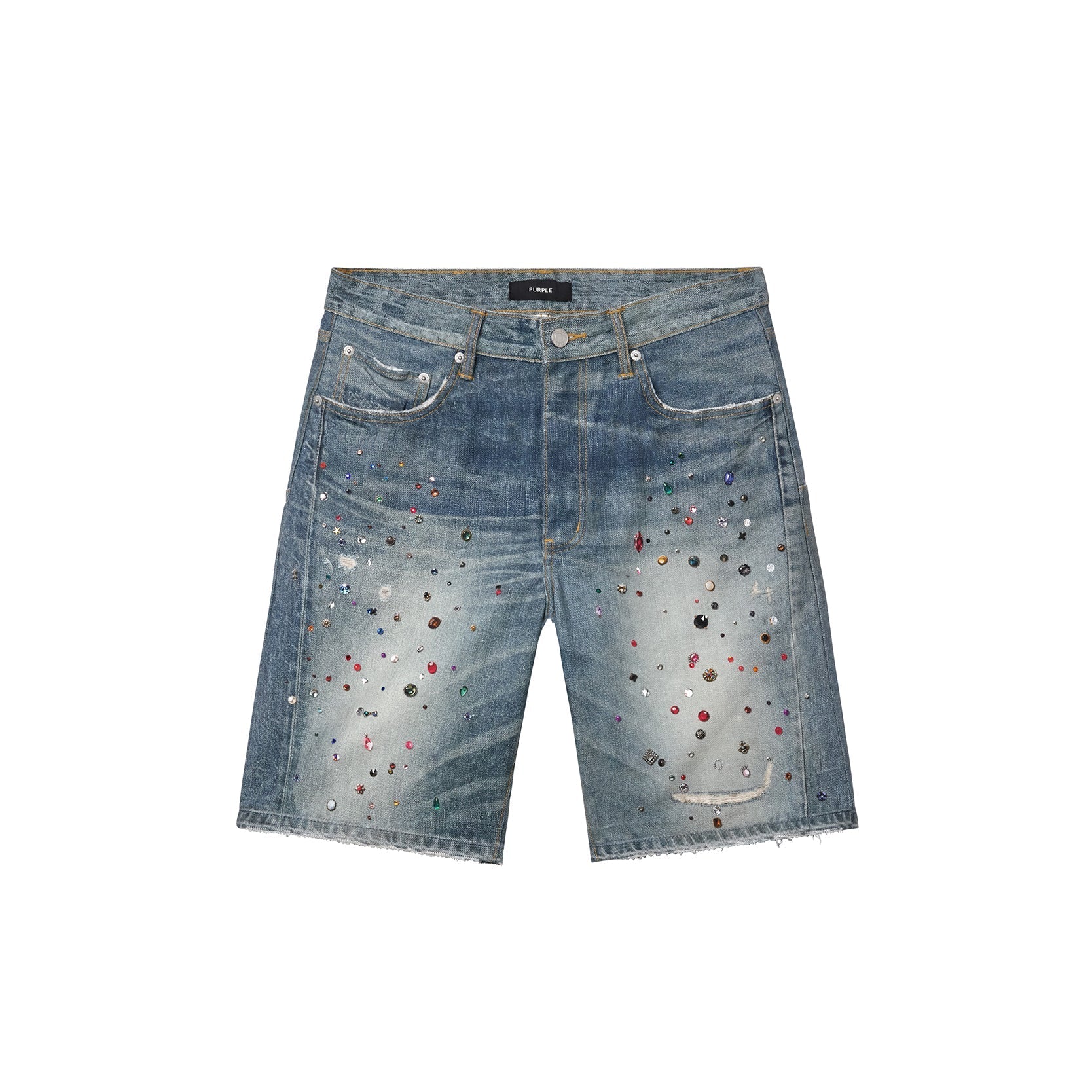 Purple Brand P059 Cyanine Jewel Shorts
