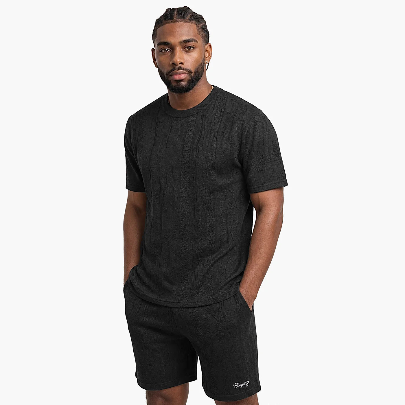 Coogi New - Light Weight Sweater Knit Short-Set