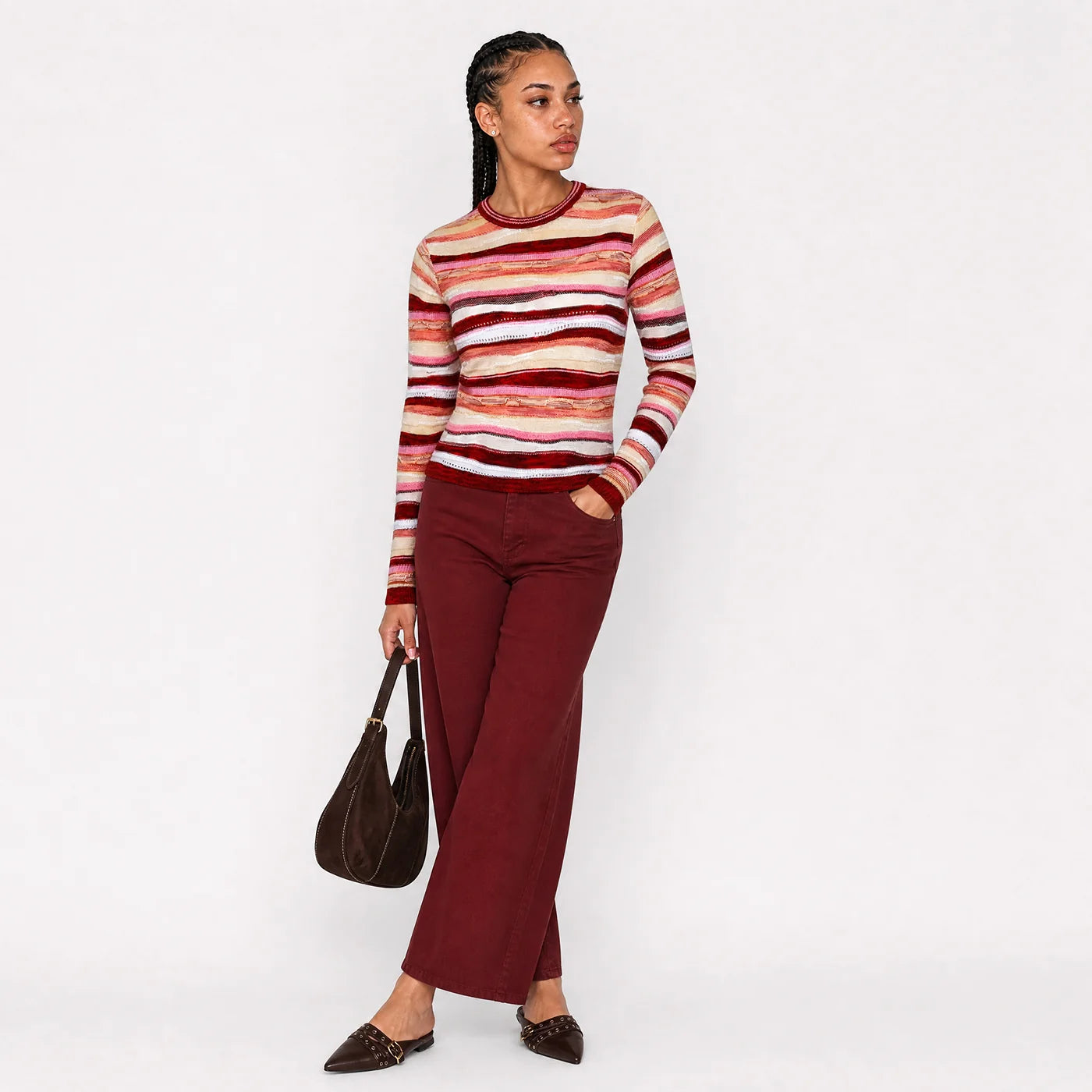 Coogi New - COOGI Women's All-Season Sweater Knit LS Top