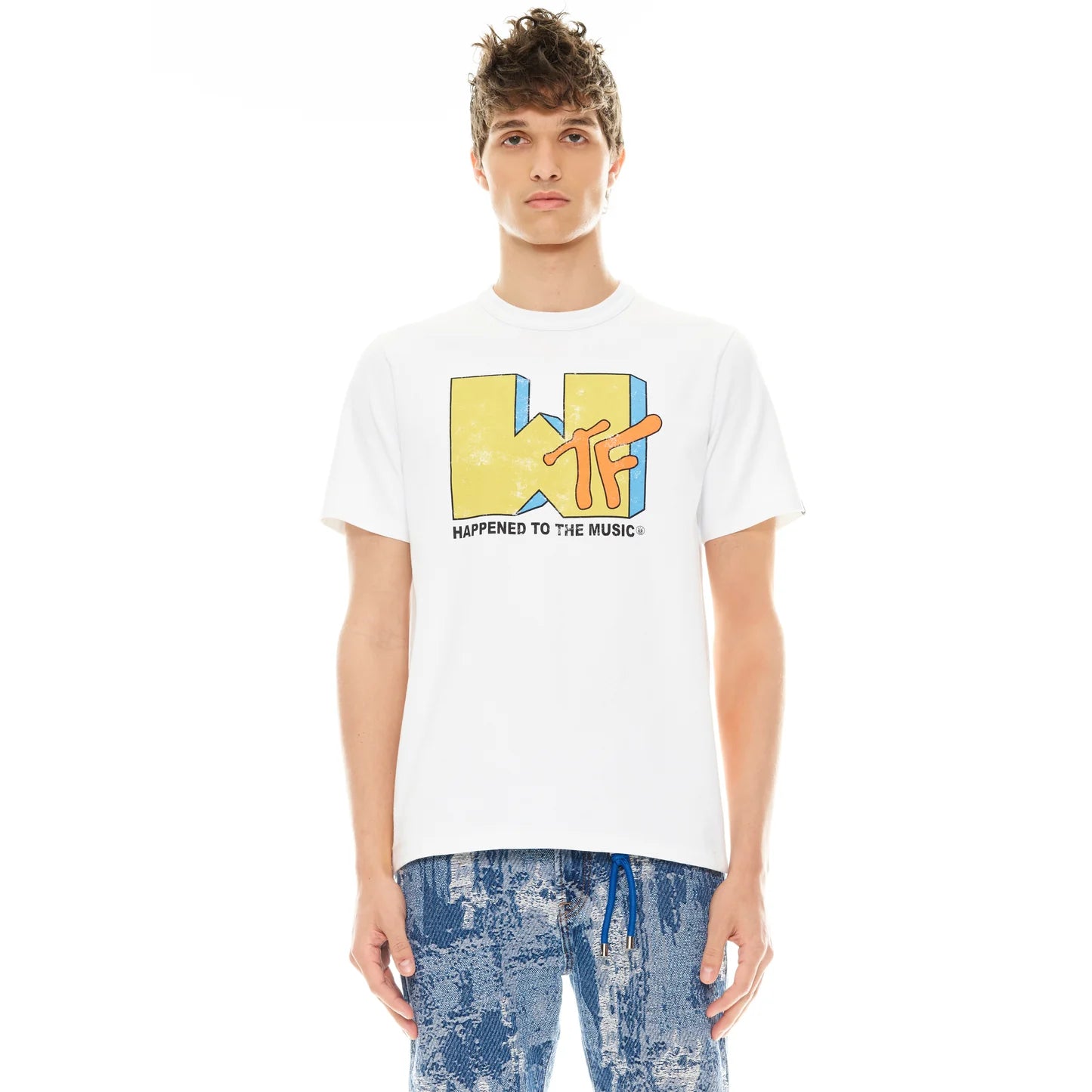 Cult Of Individuality Short Sleeve Crew Neck Tee "WTF”