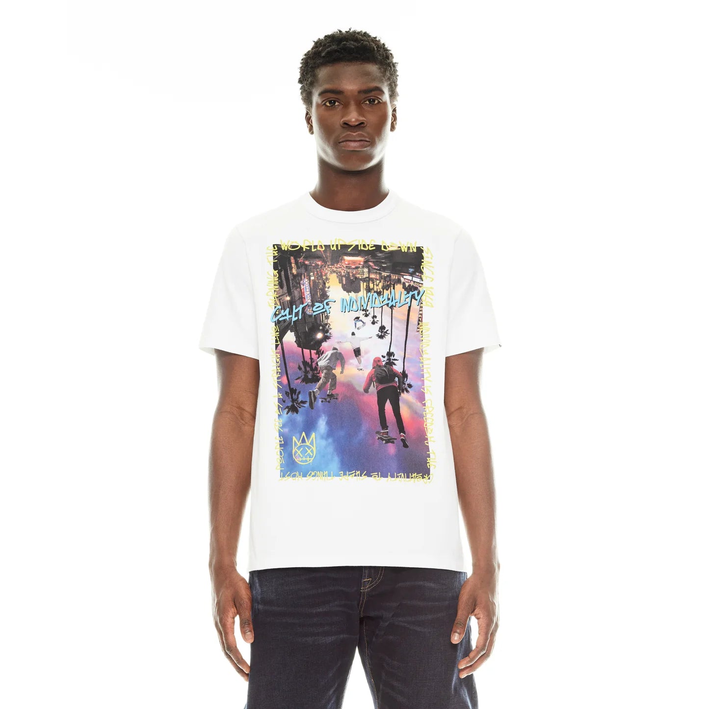 Cult Of Individuality Short Sleeve Crew Neck Tee "Turning The World”