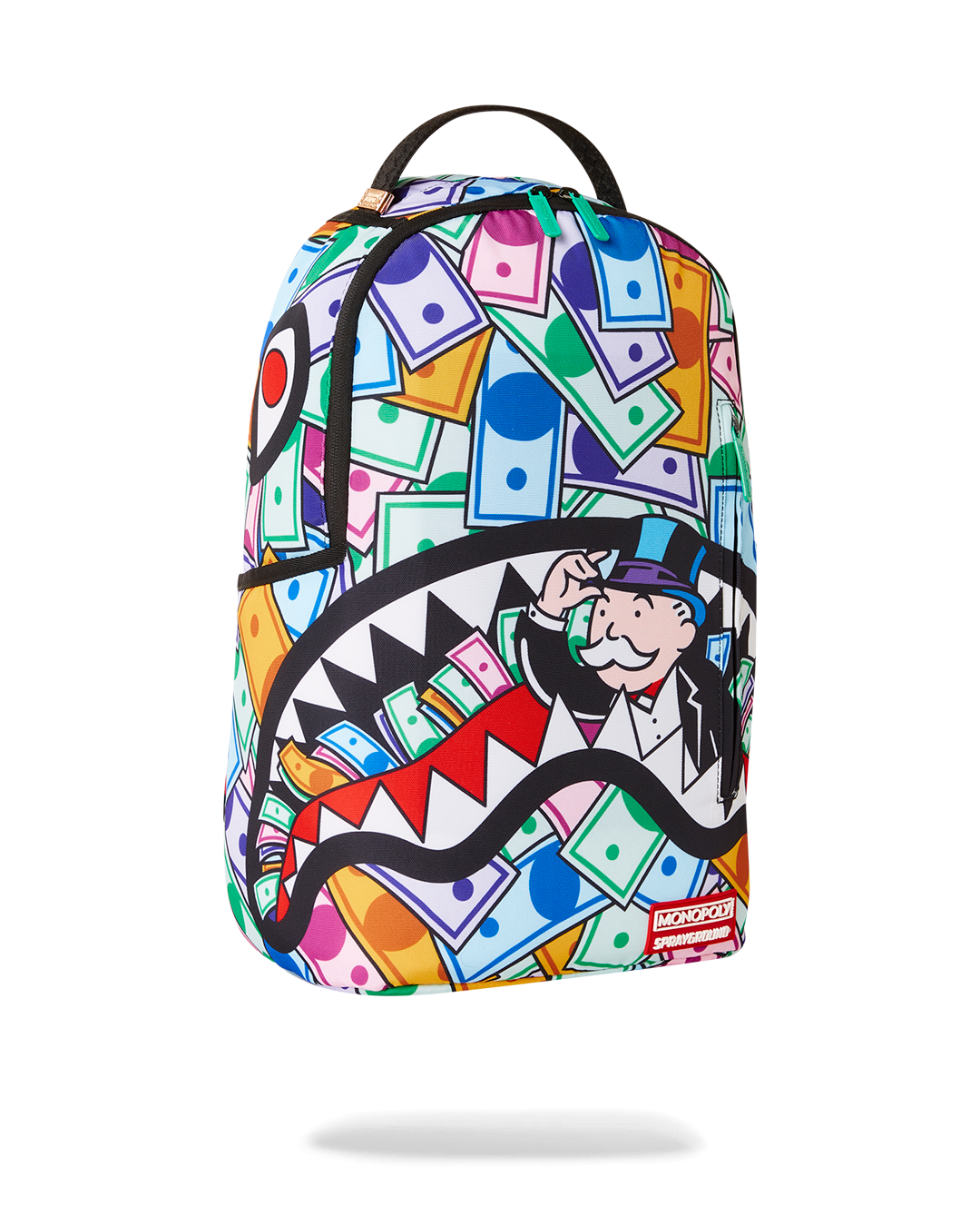 SprayGround Monopoly Money Shark DLXSR Backpack