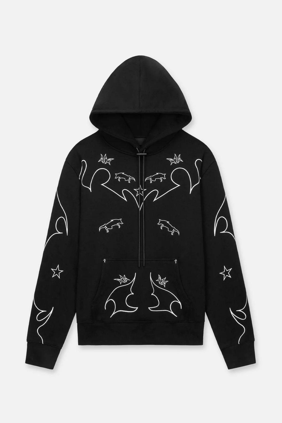 RTA DION HOODIE | BLACK AND WHITE WESTERN