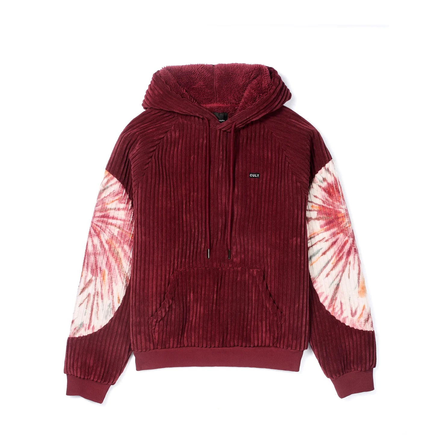 Cult Of Individuality Burgundy Tye Dye Pullover Sweatshirt