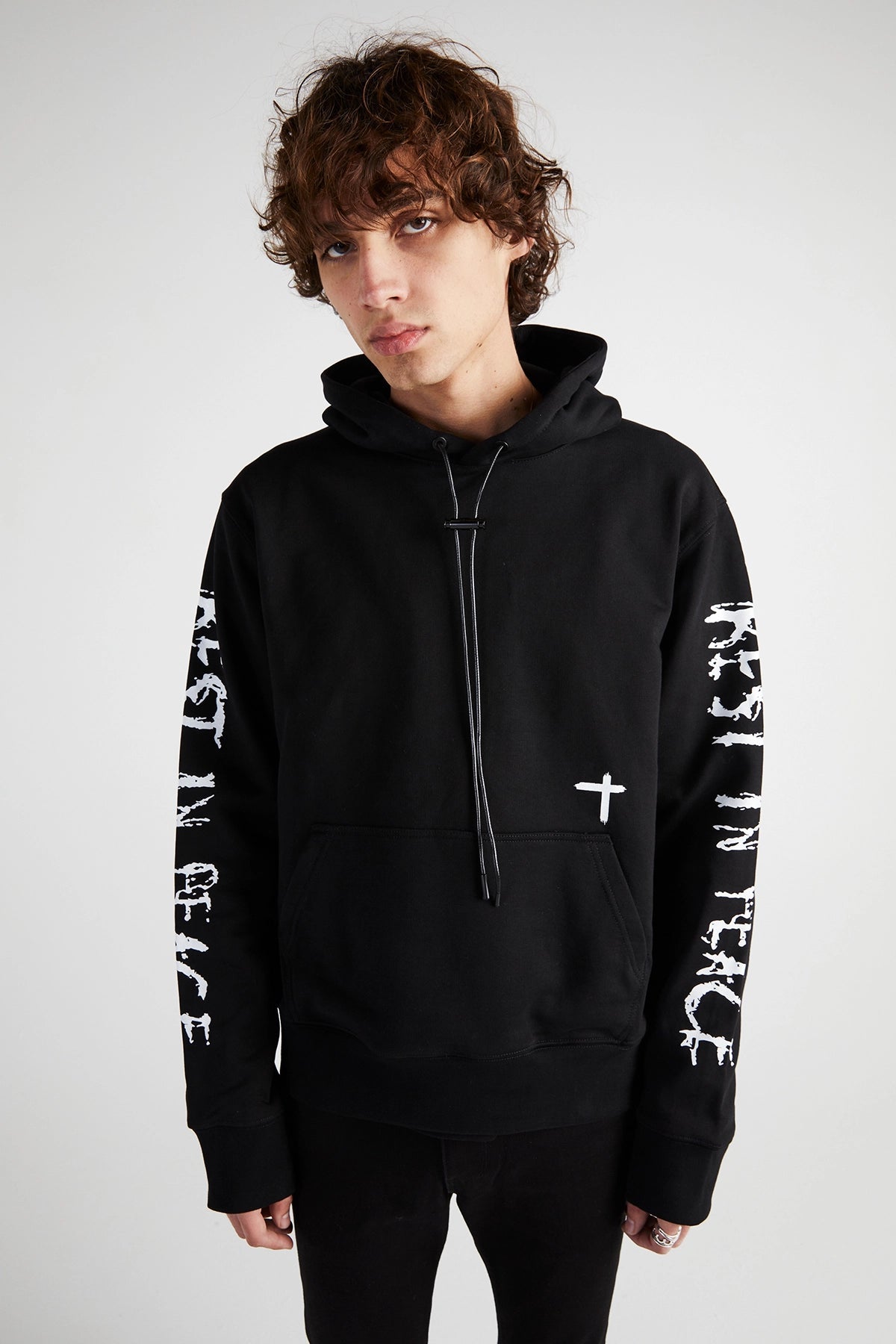 RTA DION HOODIE | BLACK REST IN PEACE