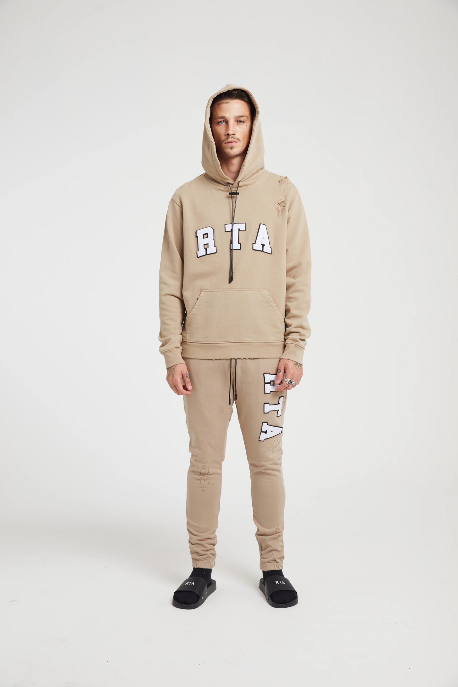 RTA MARKUS SWEATSUIT | NUDE COLLEGIATE