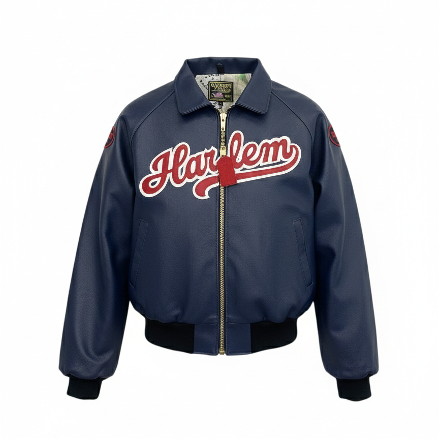 Vanson Men’s Bomber Jacket Harlem - Blue Jeans