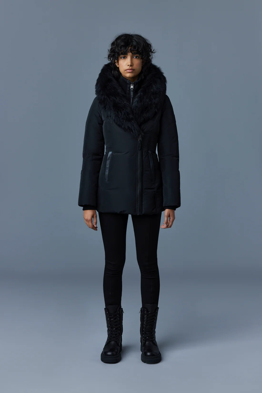 Mackage ADALI Down coat with sheepskin Signature Mackage Collar